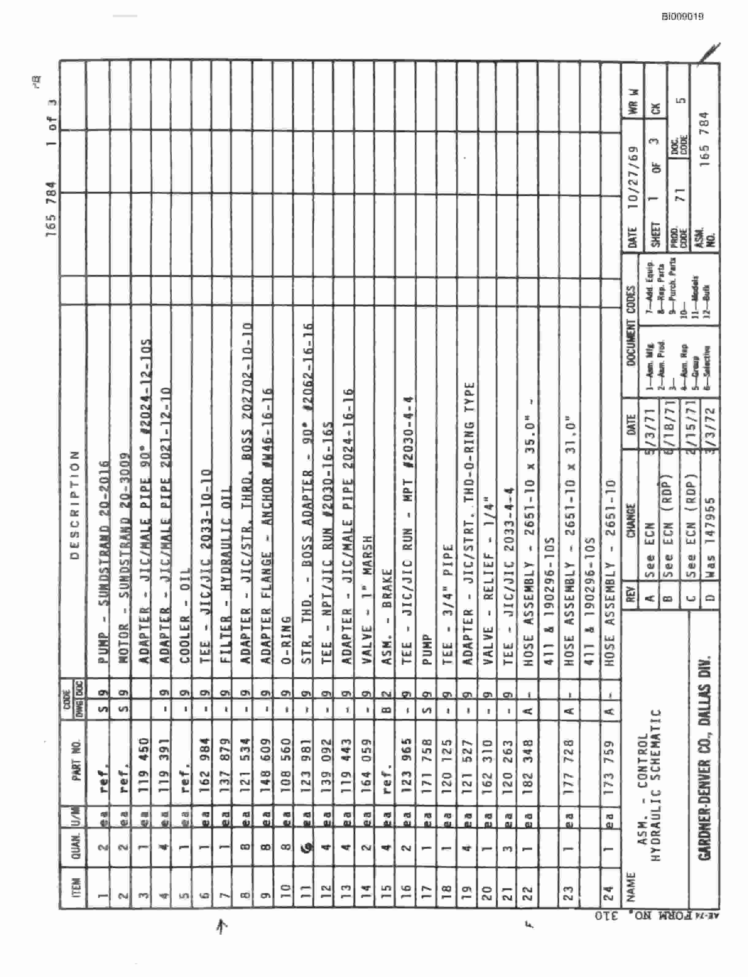 Bucyrus JB-475 Parts Catalog BI009019-3