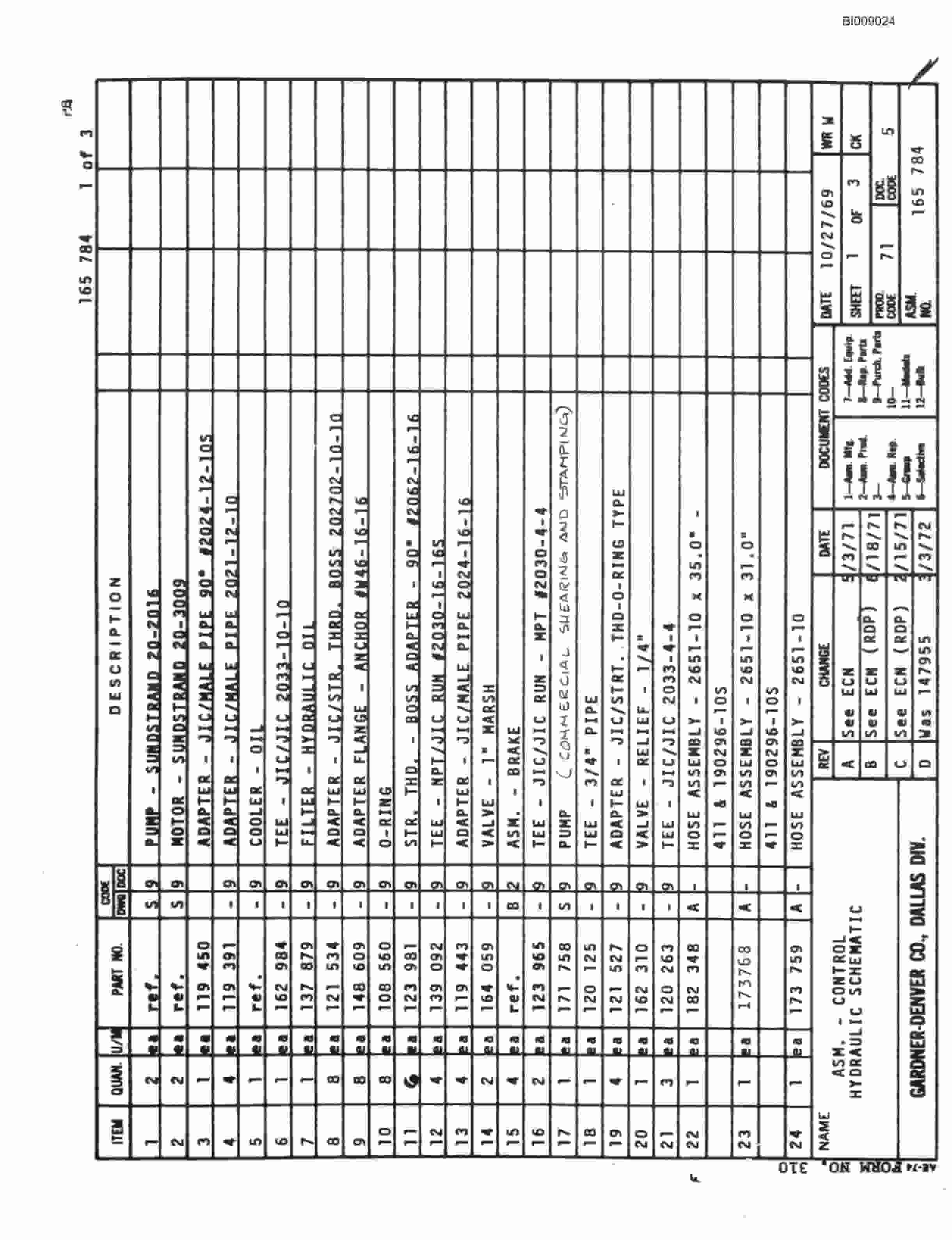 Bucyrus JB-486 Parts Catalog BI009024-3