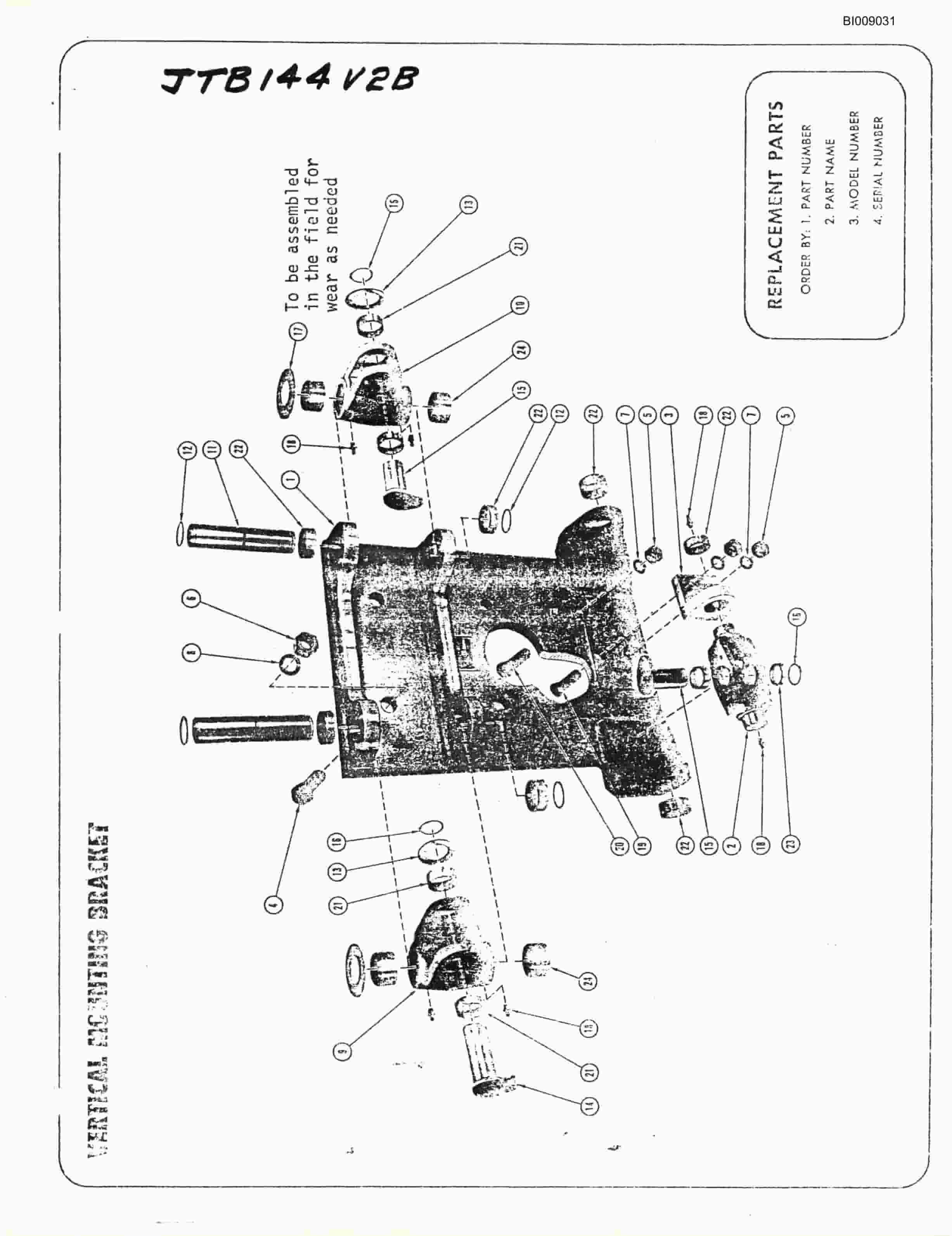 Bucyrus JB-498, JB-499 Parts Catalog BI009031-3