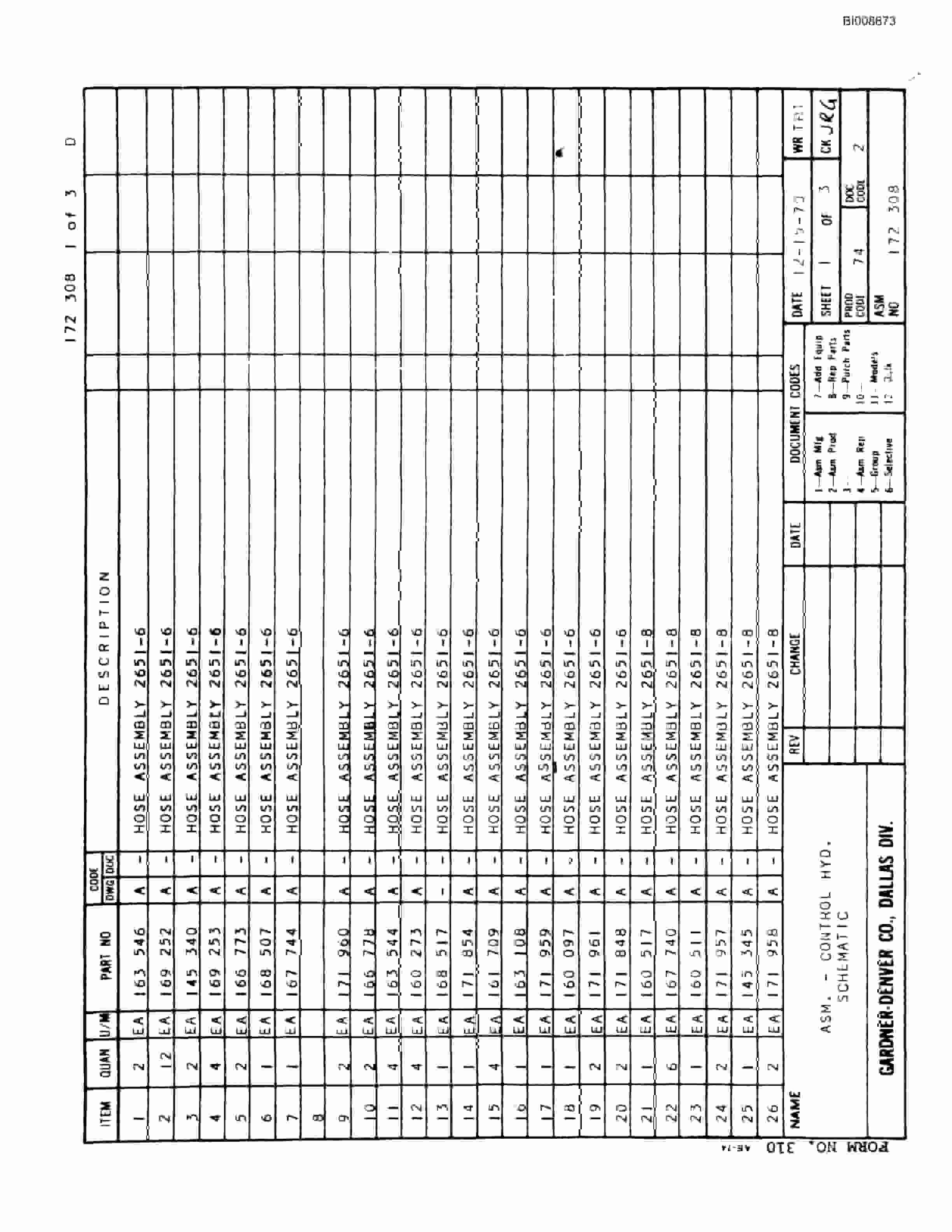 Bucyrus JB-502, JB-507, JB-509, JB-513 Parts Catalog BI008873-3