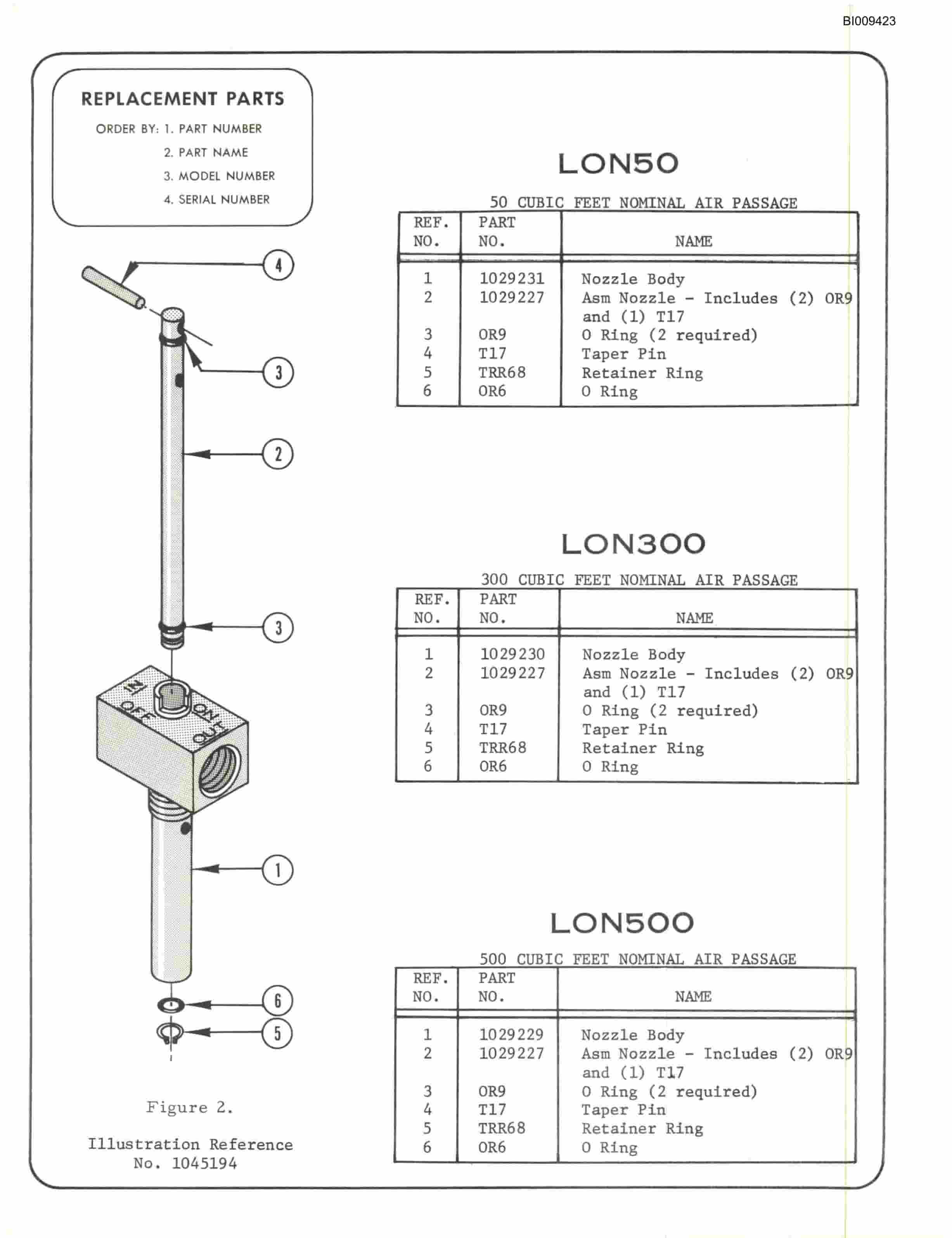 Bucyrus JB-517 Parts Catalog BI009423-5