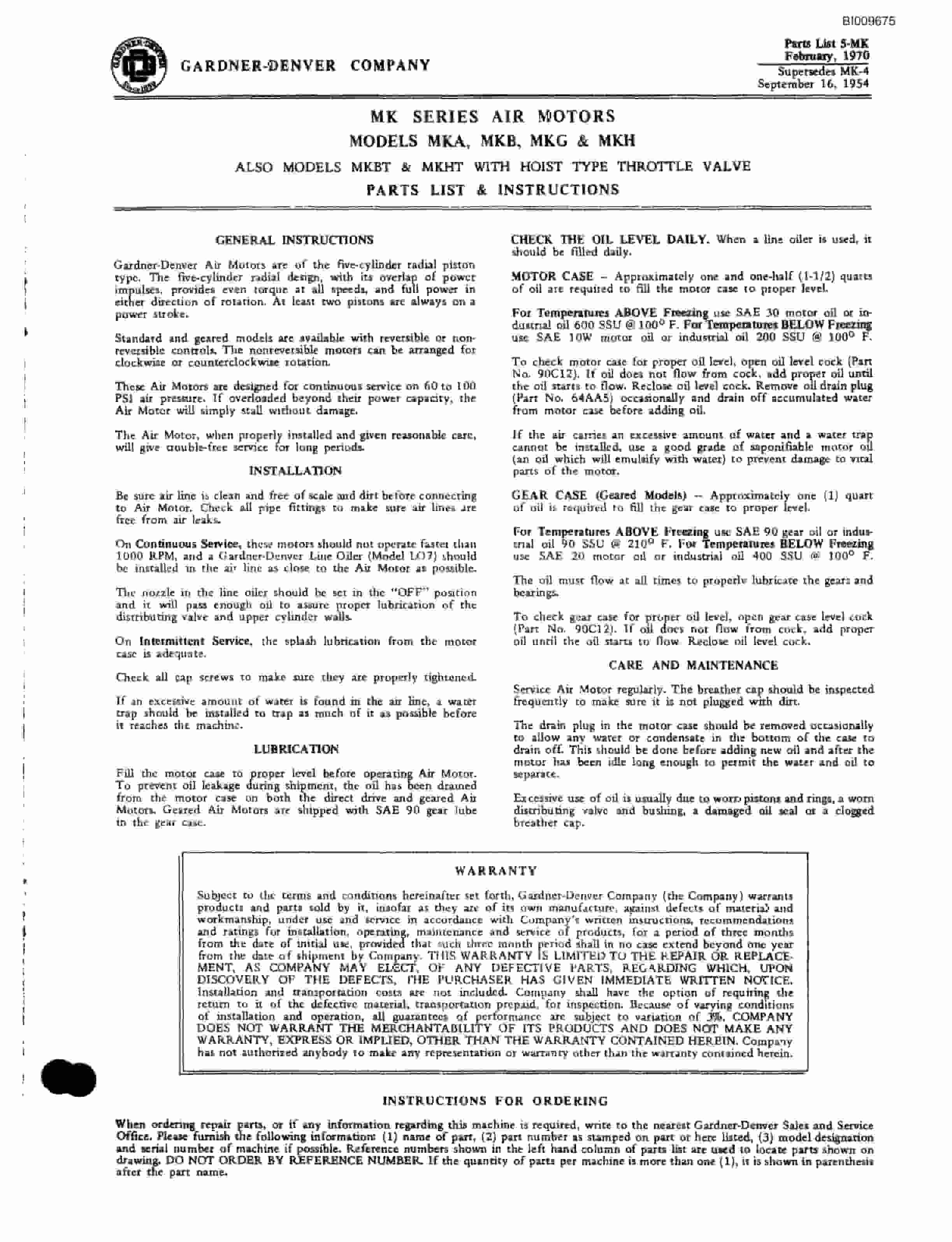 Bucyrus JB-517 Parts Catalog BI009675-5