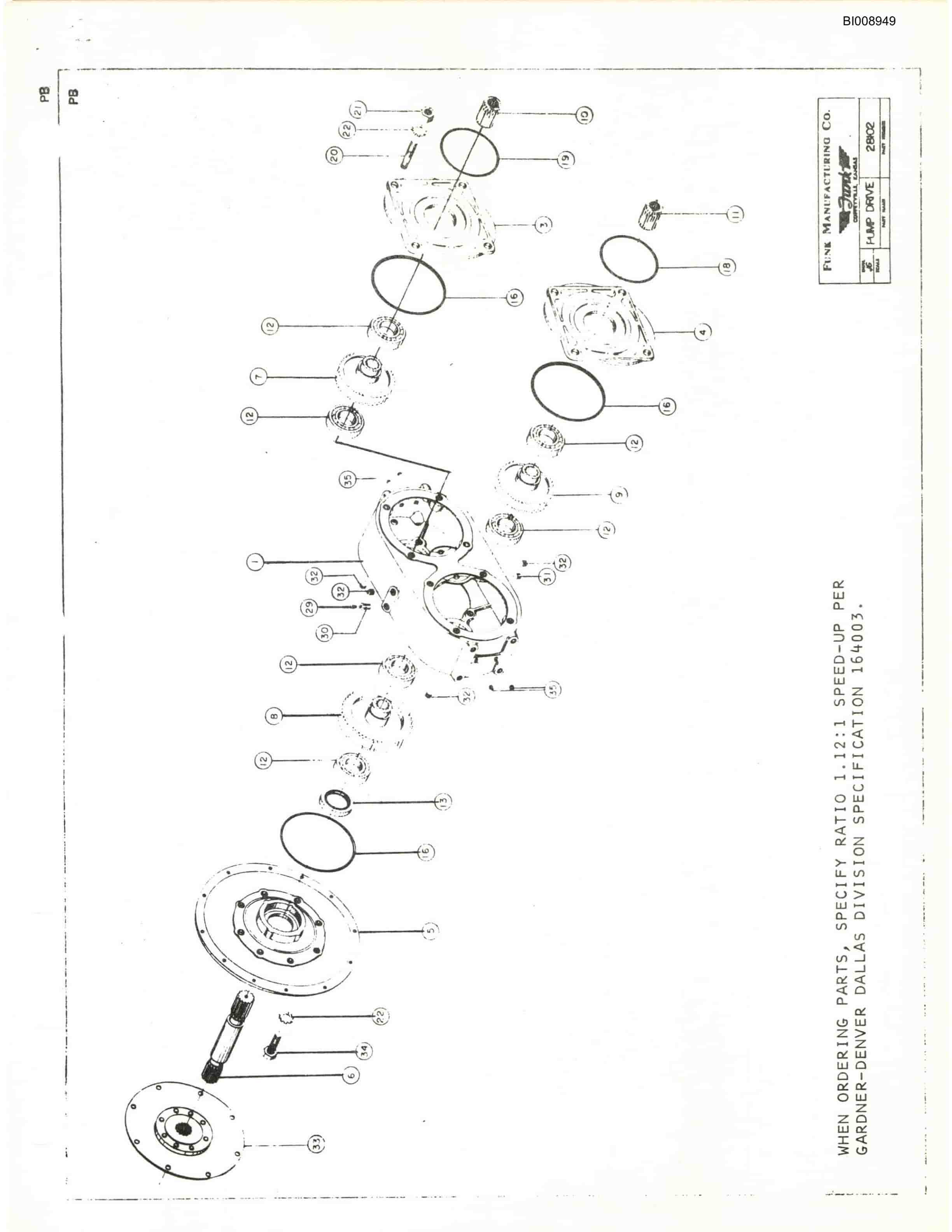 Bucyrus JB-528, JB-539 Parts Catalog BI008949-5