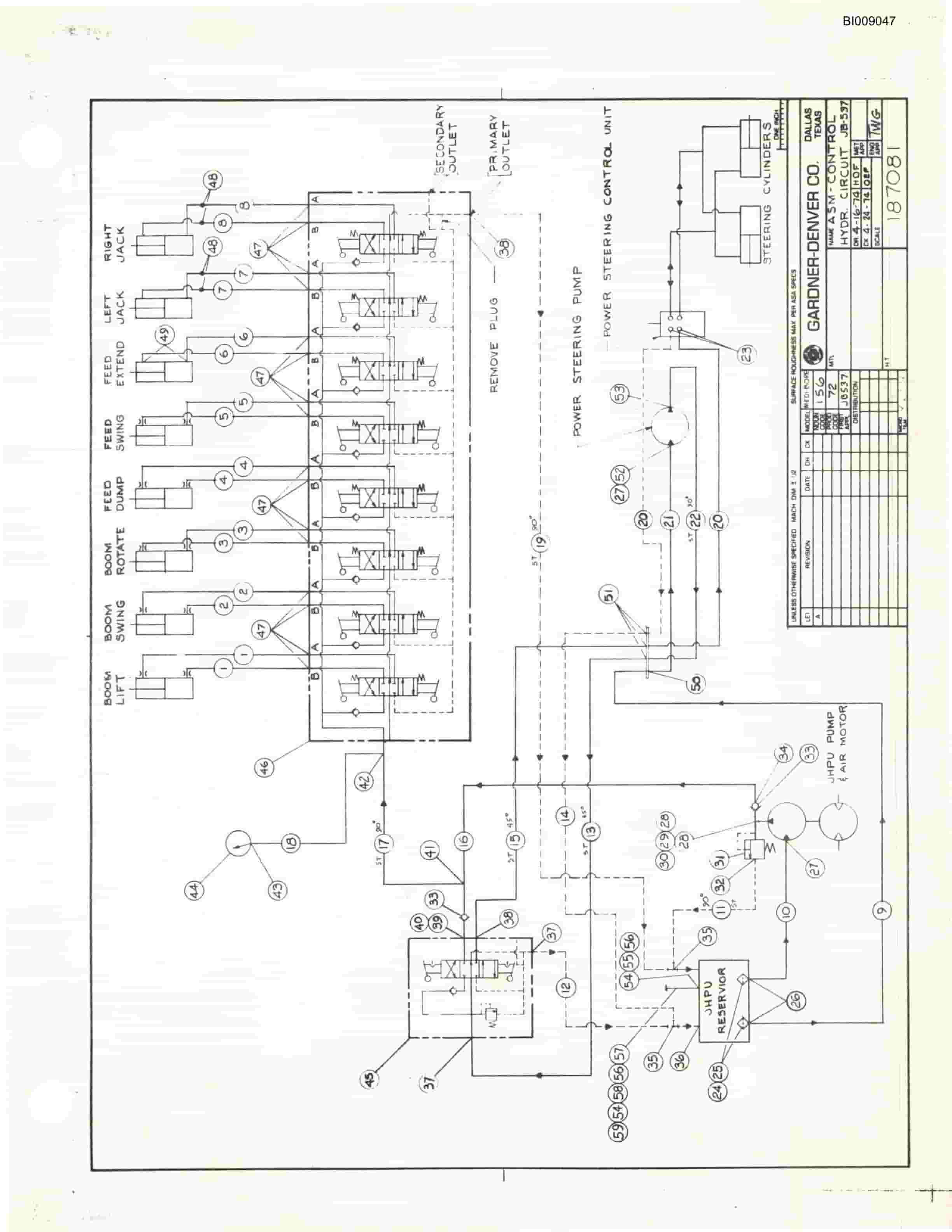 Bucyrus JB-537 Parts Catalog BI009047-3