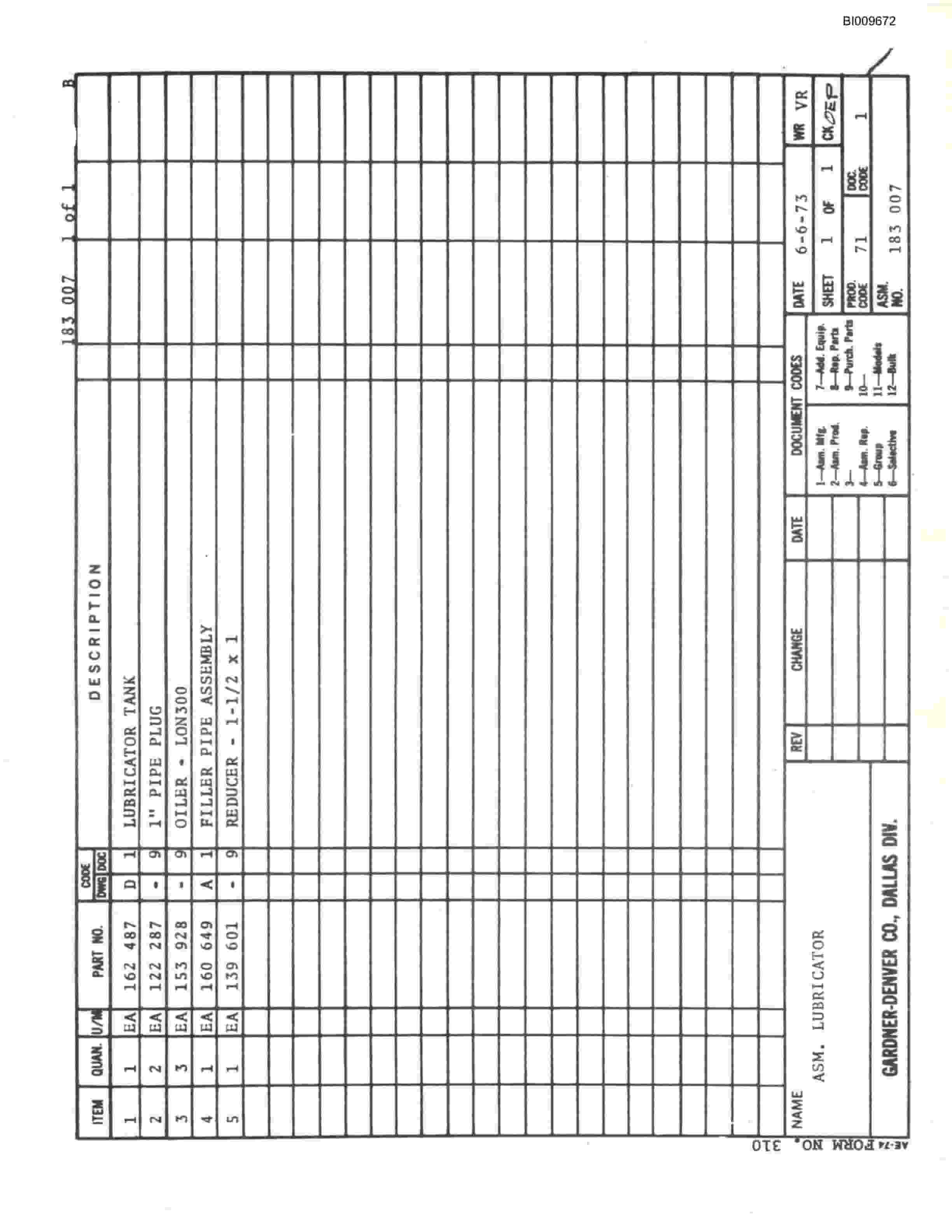 Bucyrus JB-540, JB-543 Parts Catalog BI009672-4