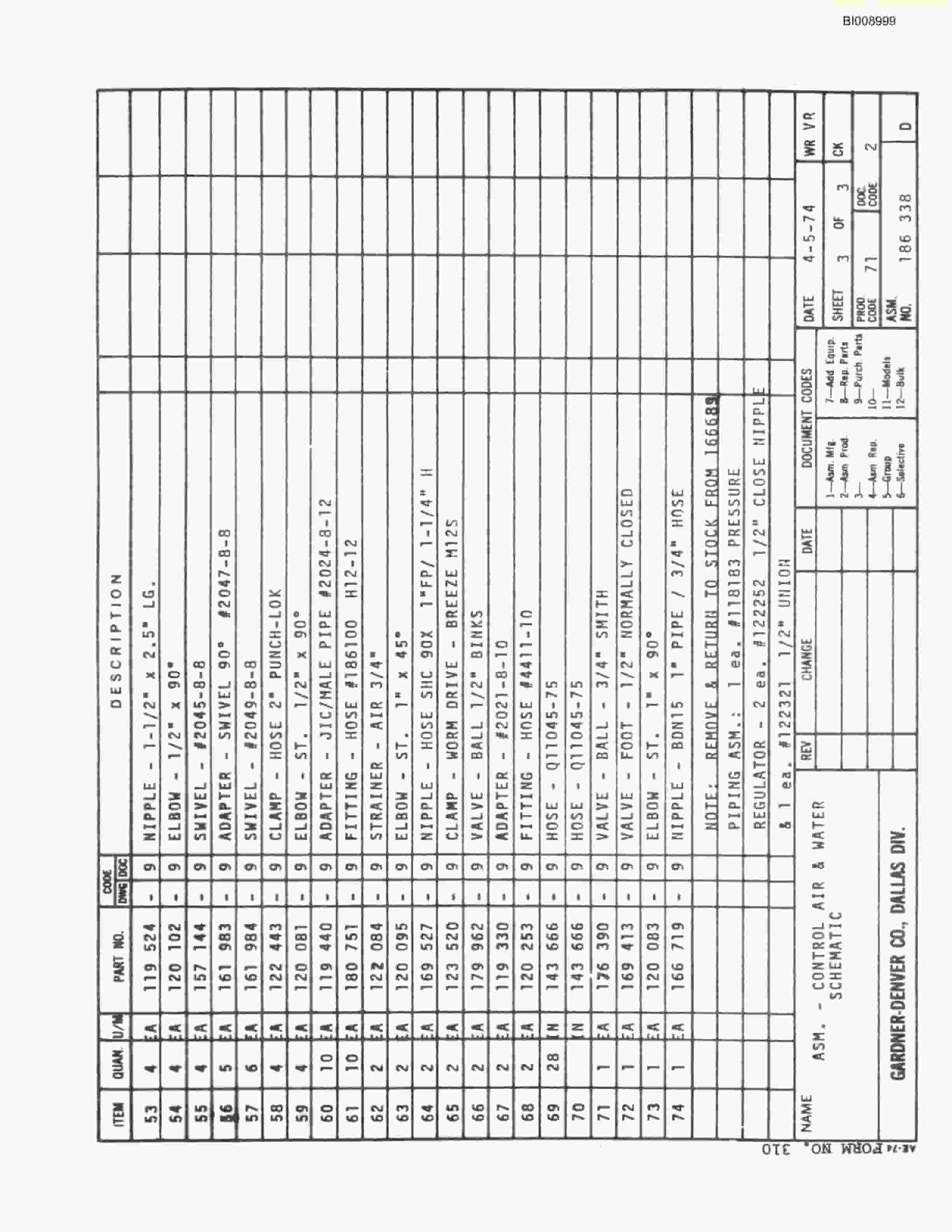 Bucyrus JB-544 Parts Catalog BI008999-4
