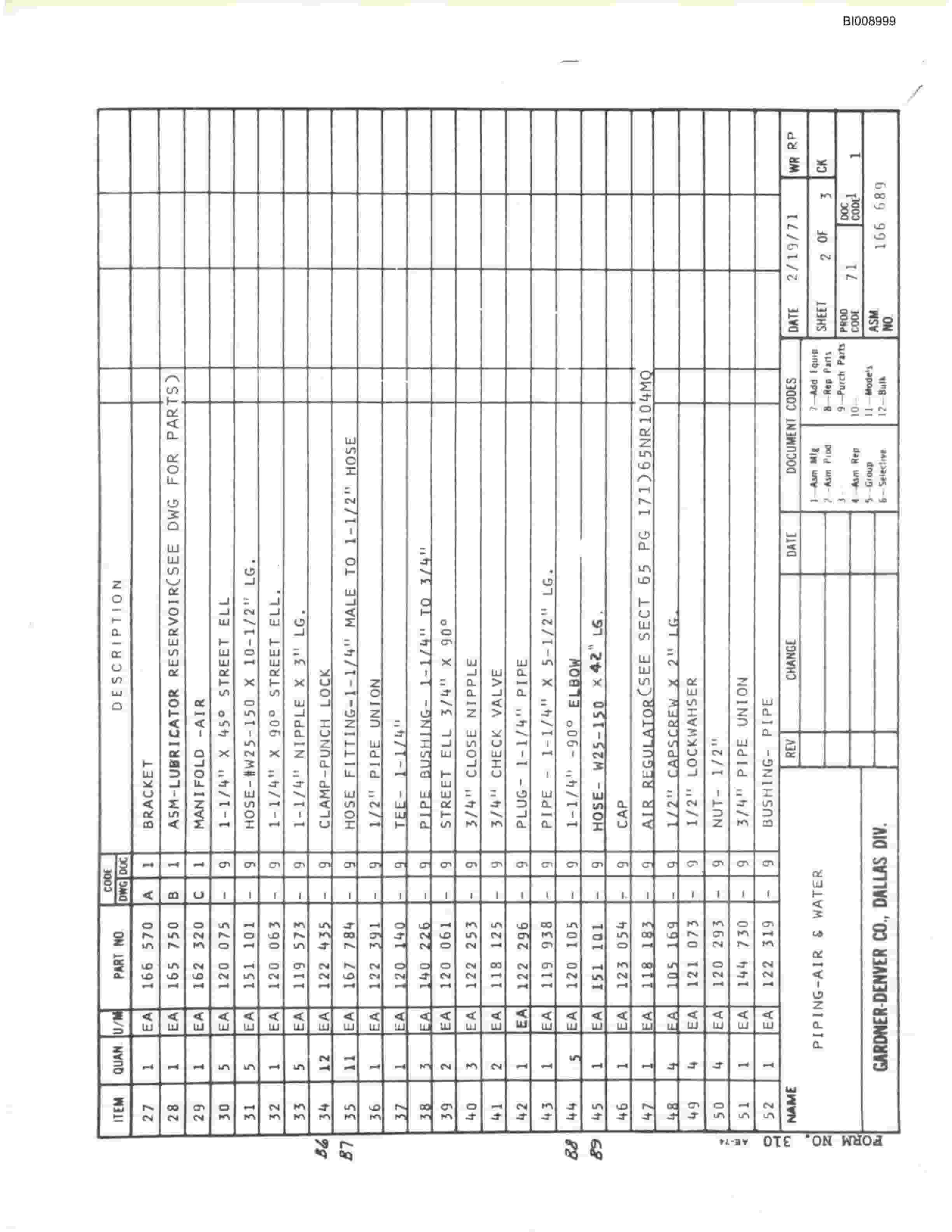 Bucyrus JB-544 Parts Catalog BI008999-5