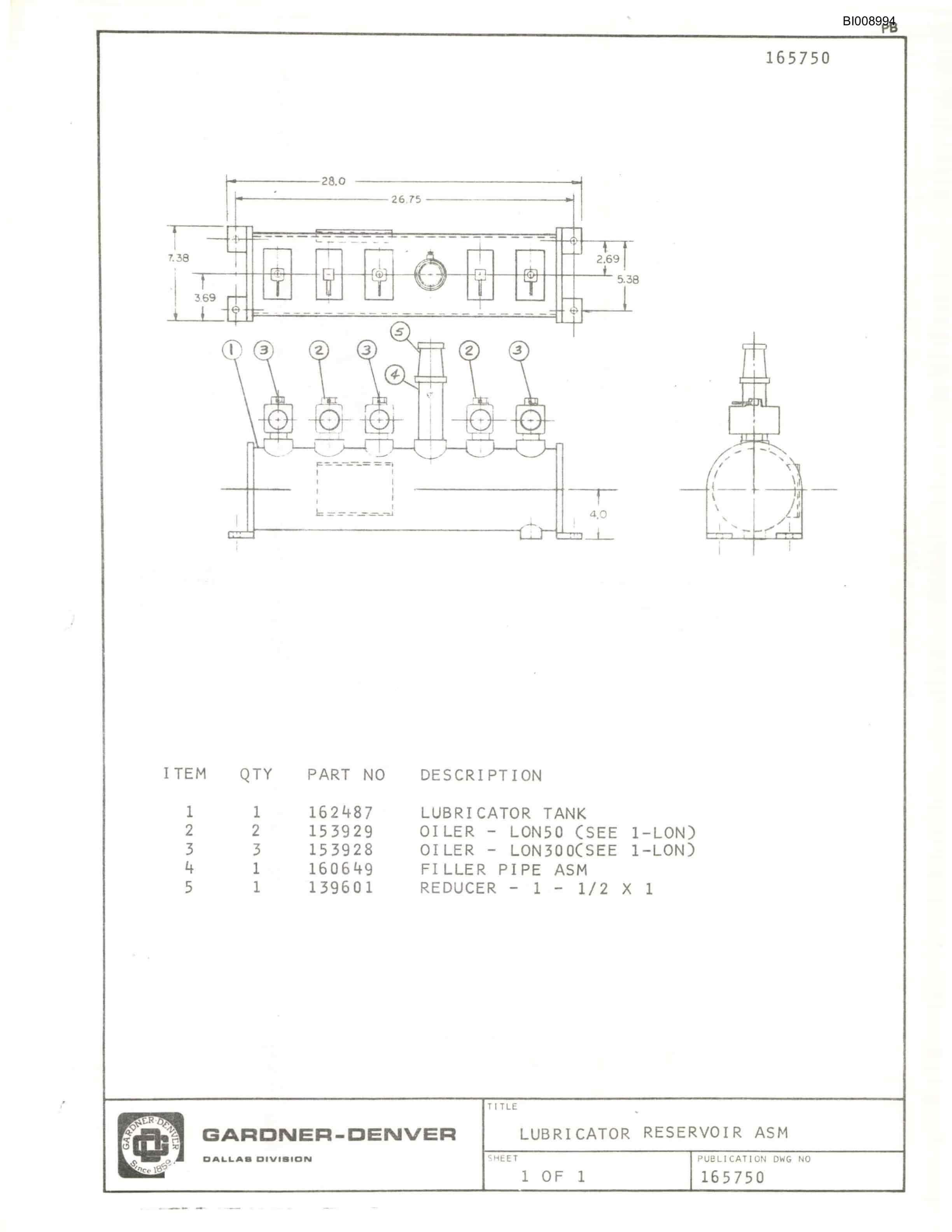Bucyrus JB-546 Parts Catalog BI008994-2