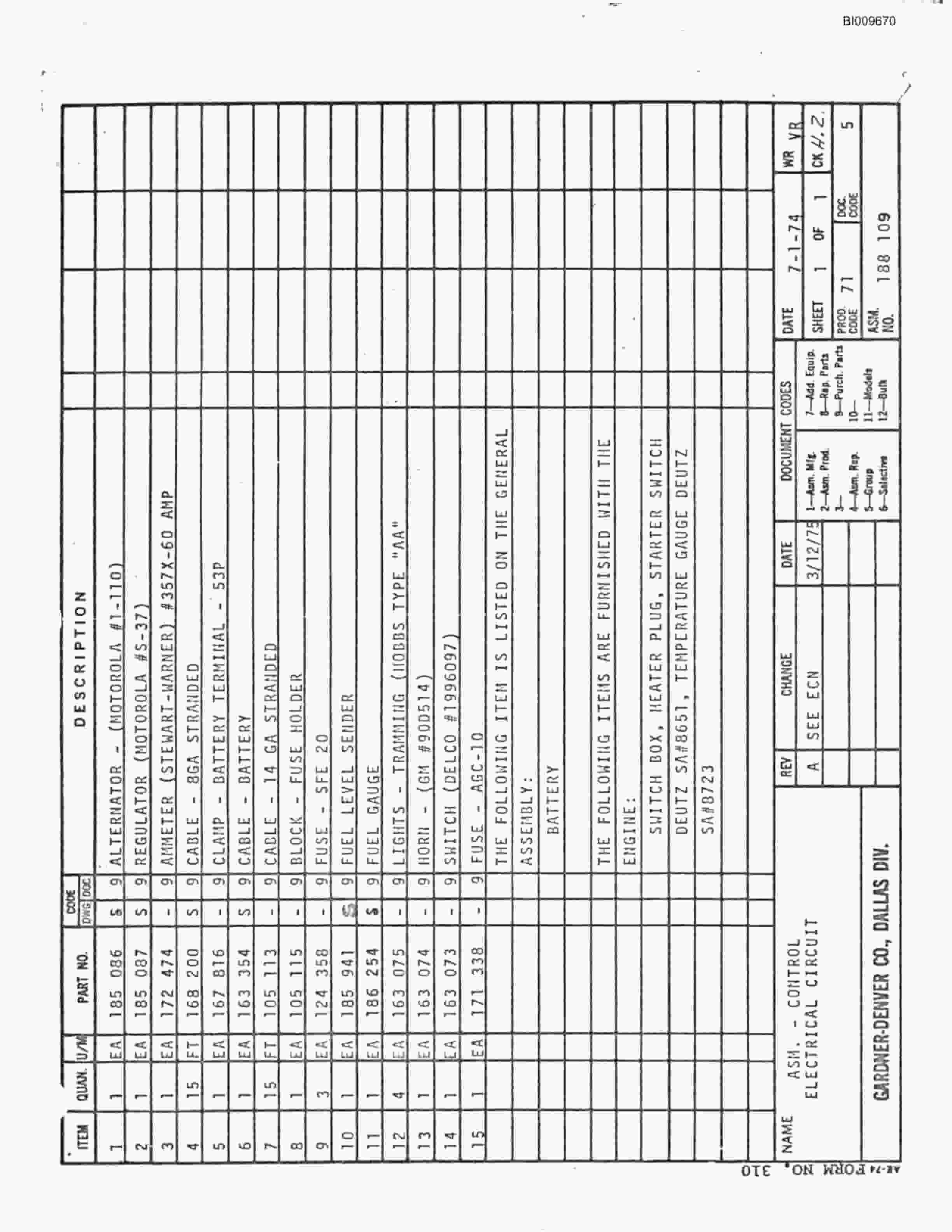 Bucyrus JB-548 Parts Catalog BI009670-4