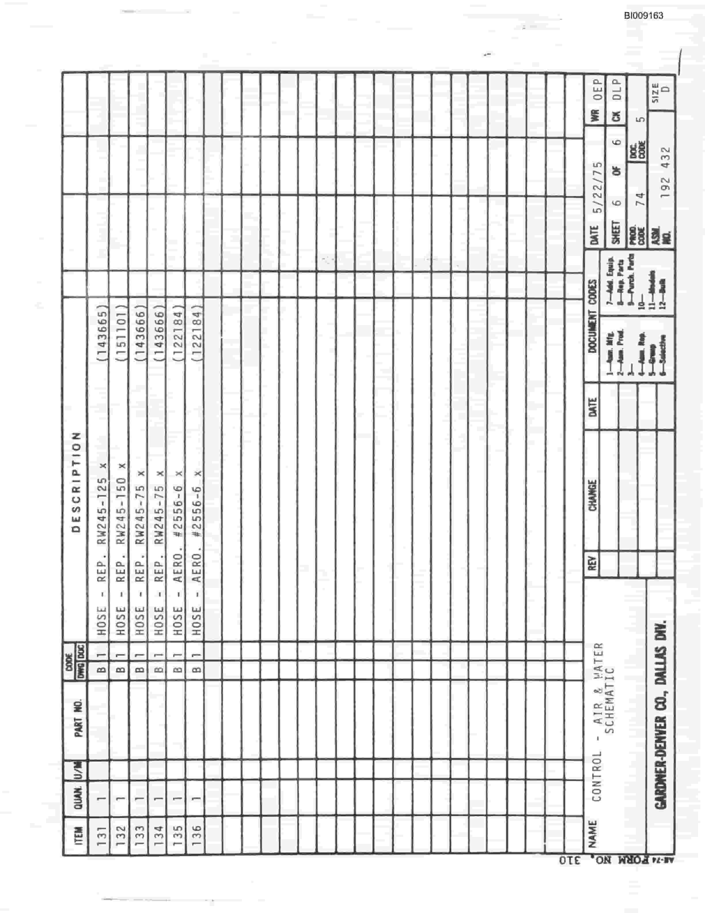 Bucyrus JB-567 Parts Catalog BI009163-3