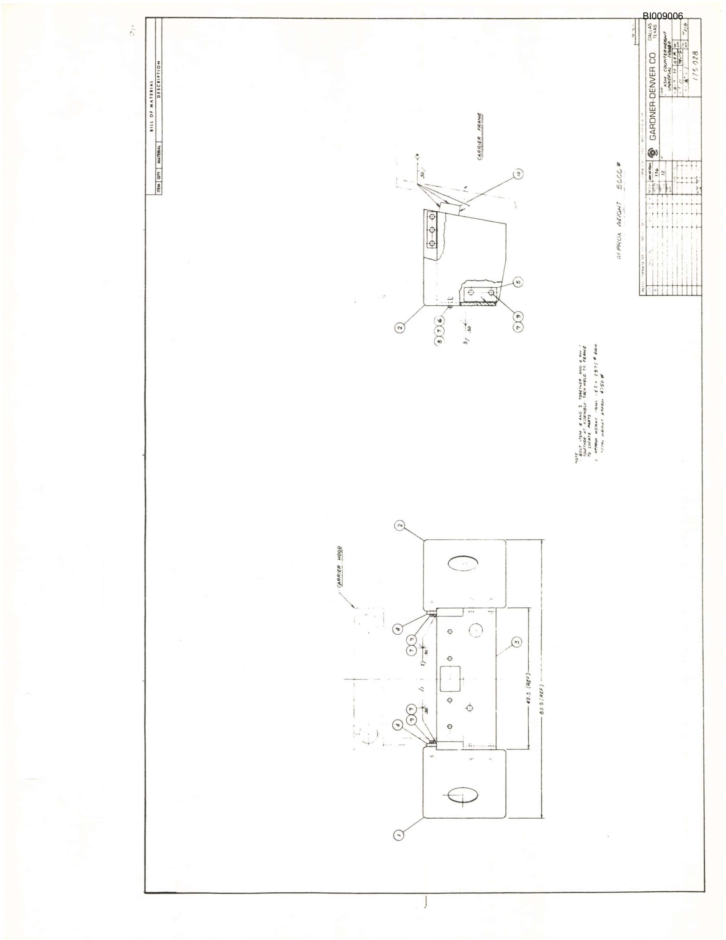 Bucyrus JB-570 Parts Catalog BI009006-3