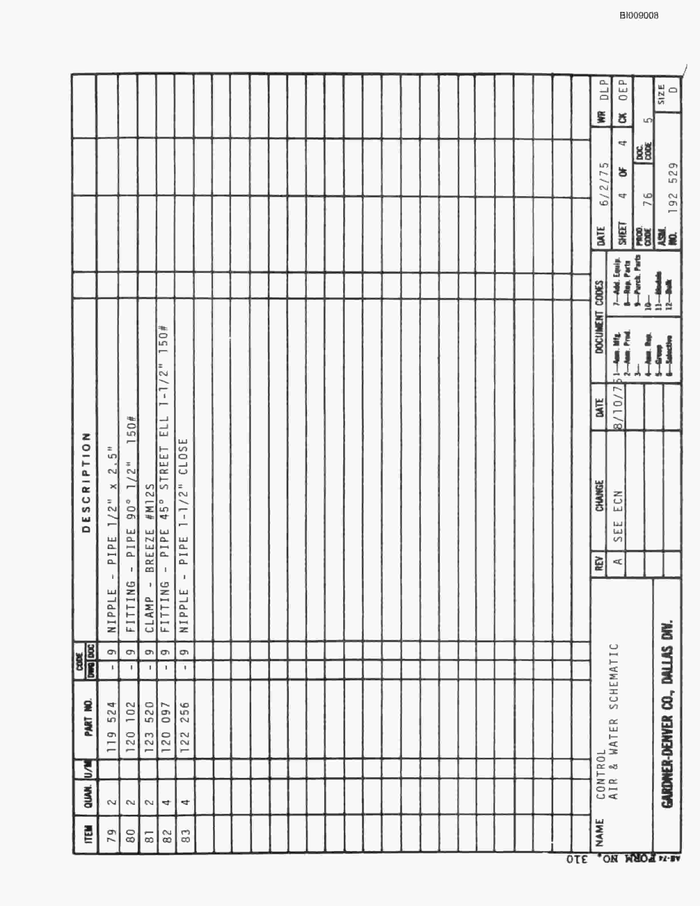 Bucyrus JB-572 Parts Catalog BI009008-3