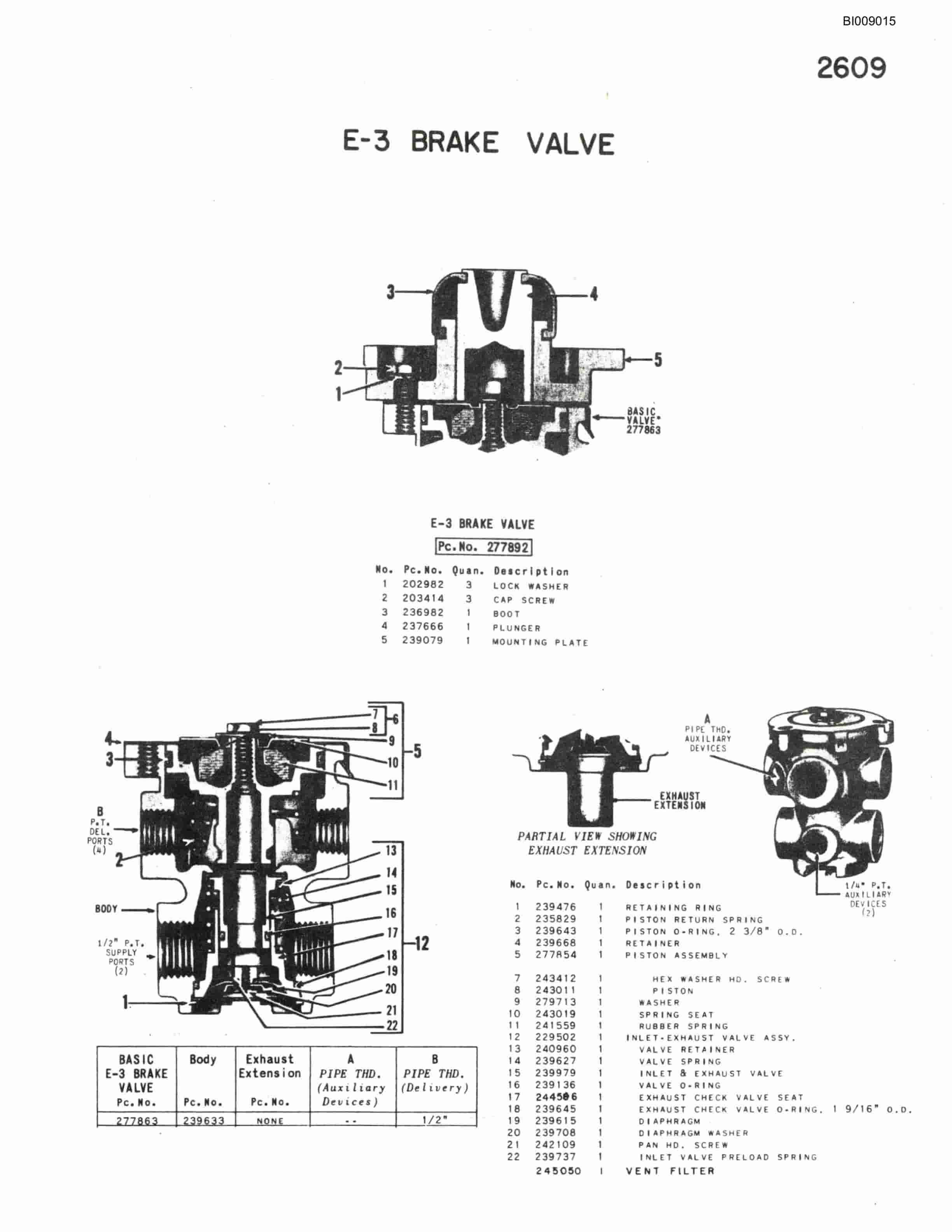 Bucyrus JB-584 Parts Catalog BI009015-3