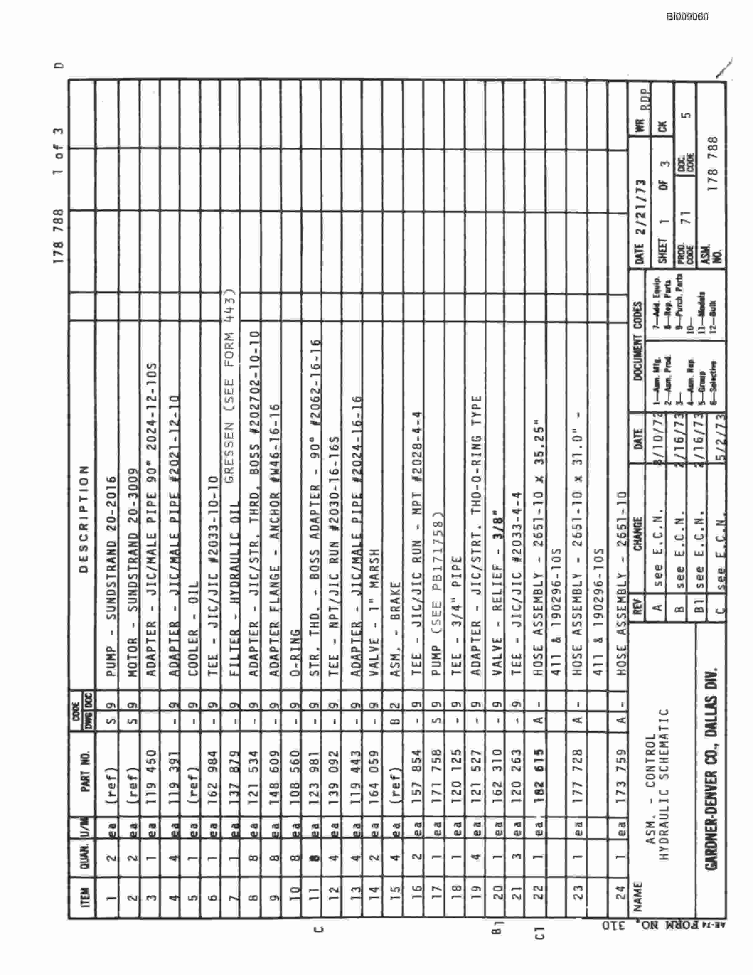 Bucyrus JB-639 Parts Catalog BI009060-2