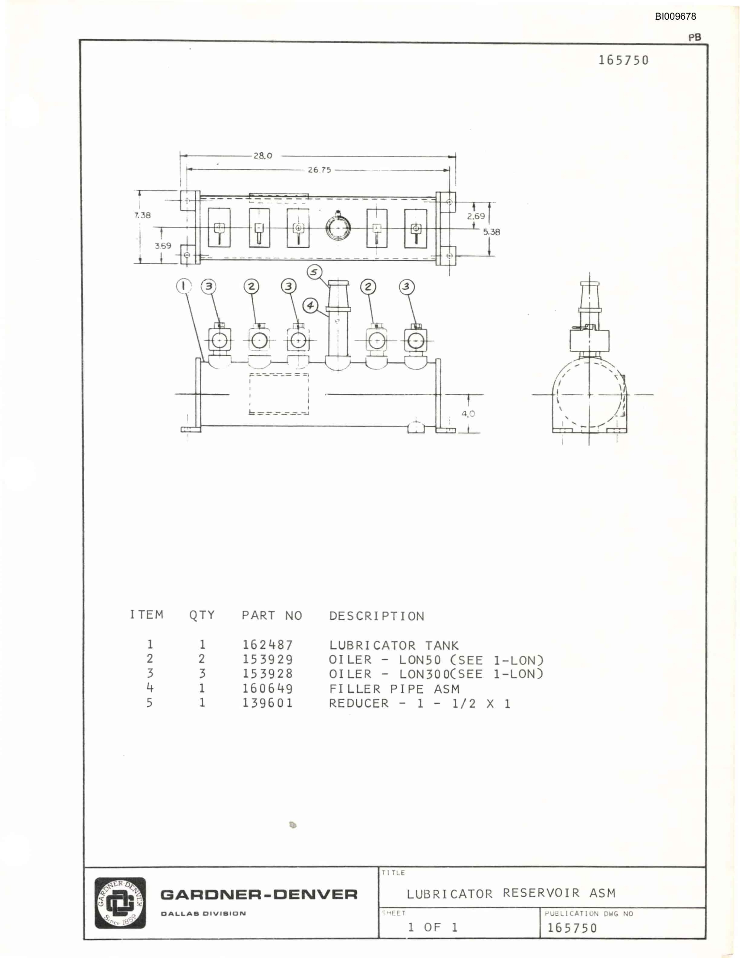 Bucyrus JB-639 Parts Catalog BI009678-3