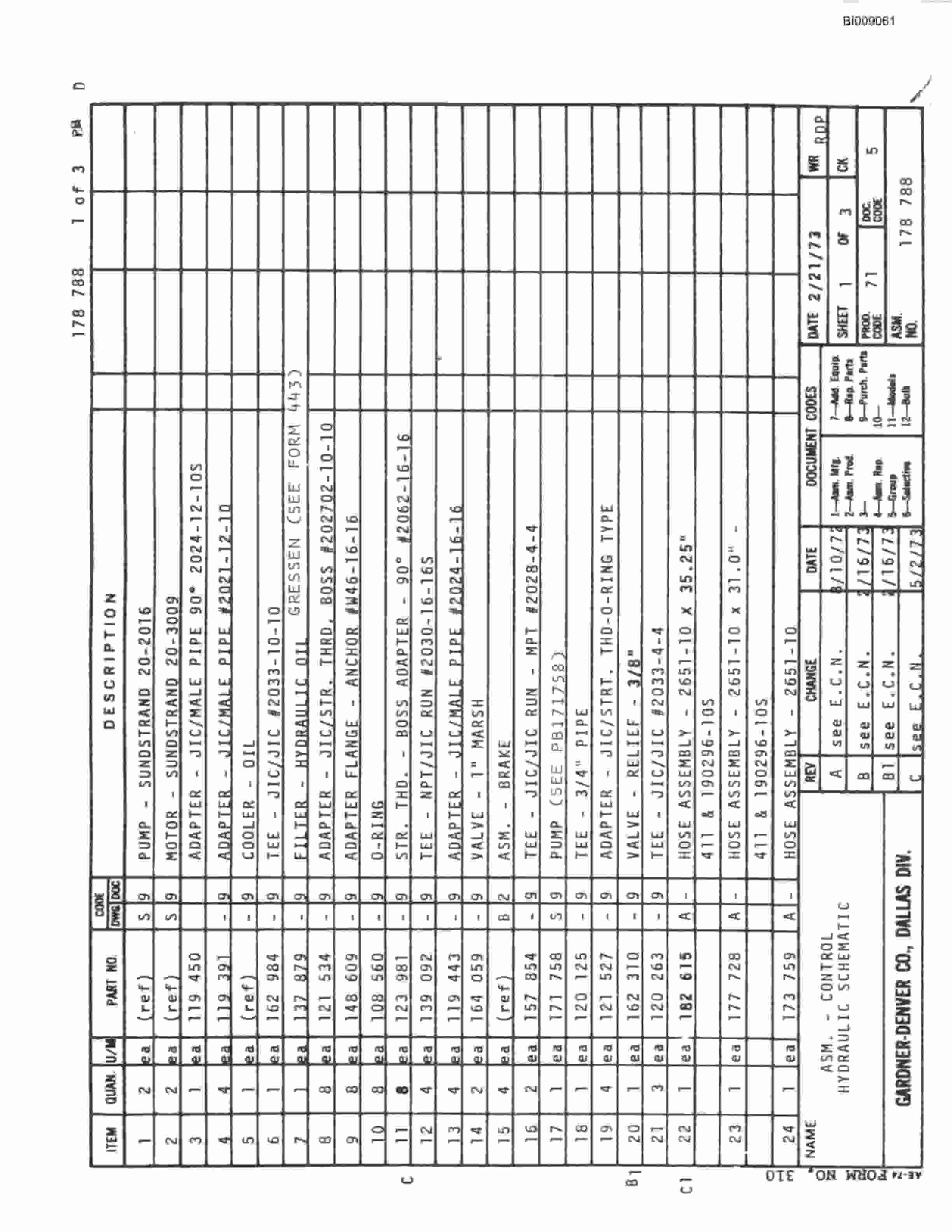 Bucyrus JB-640, JB-641 Parts Catalog BI009061-2