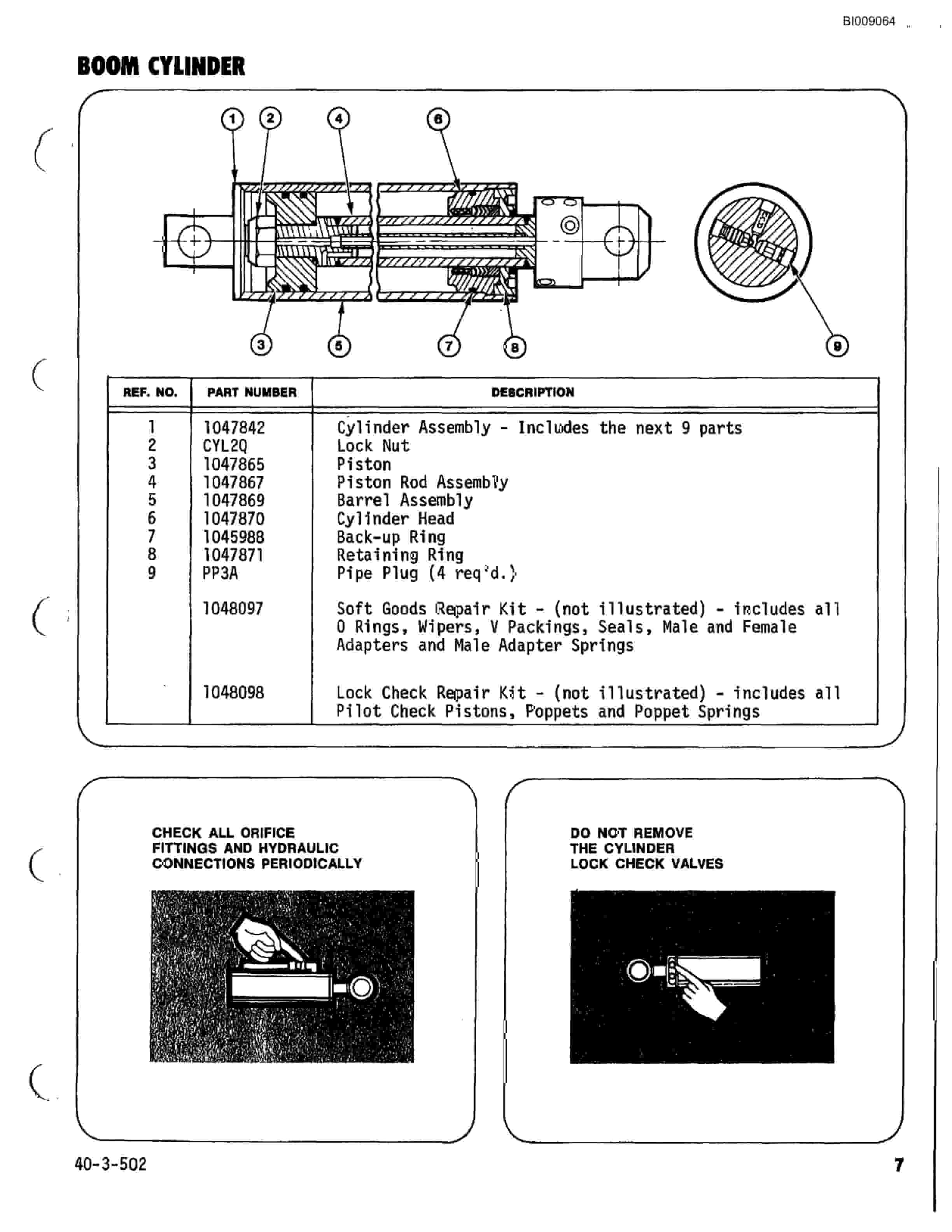 Bucyrus JB-644 Parts Catalog BI009064-3