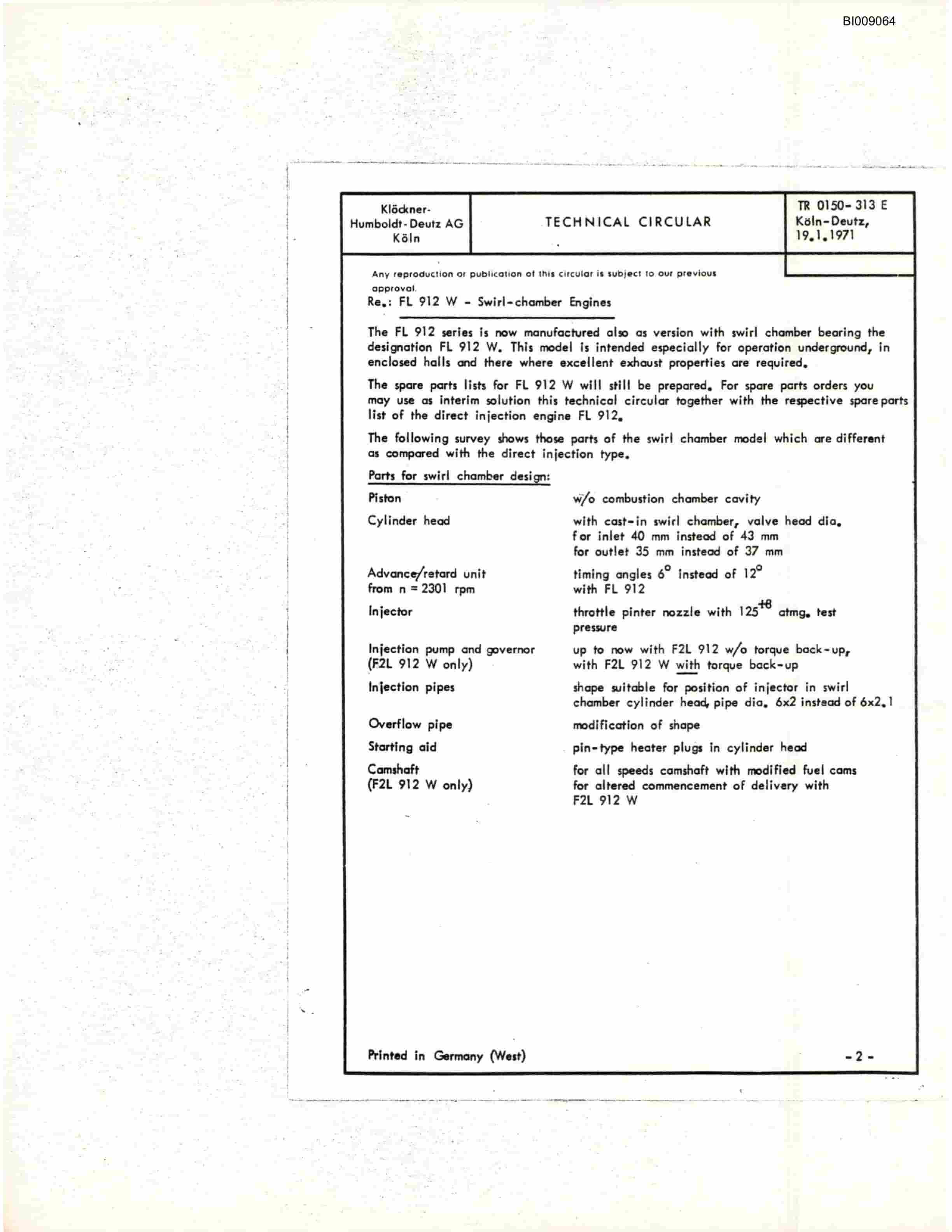 Bucyrus JB-644 Parts Catalog BI009064-5