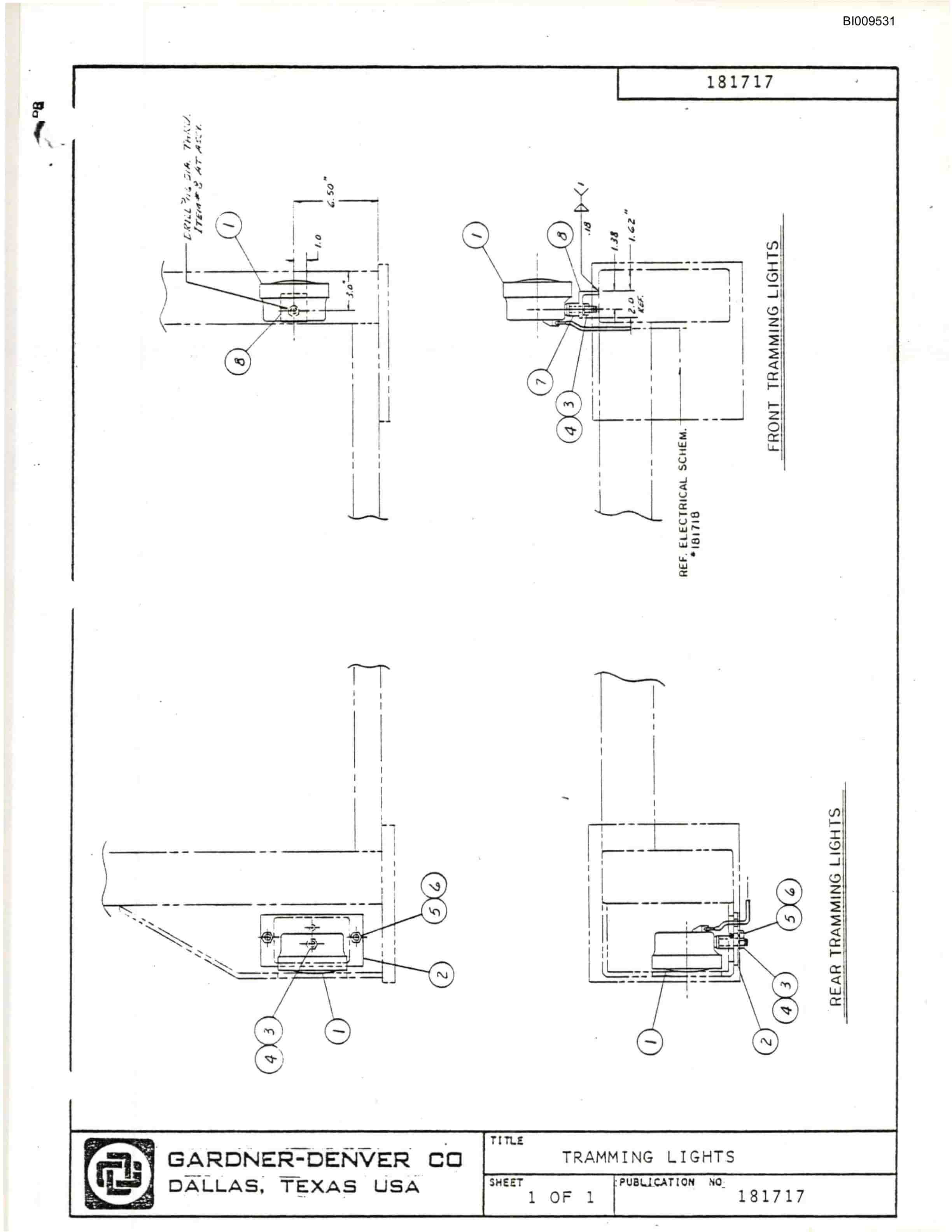 Bucyrus JB-650 Parts Catalog BI009531-3