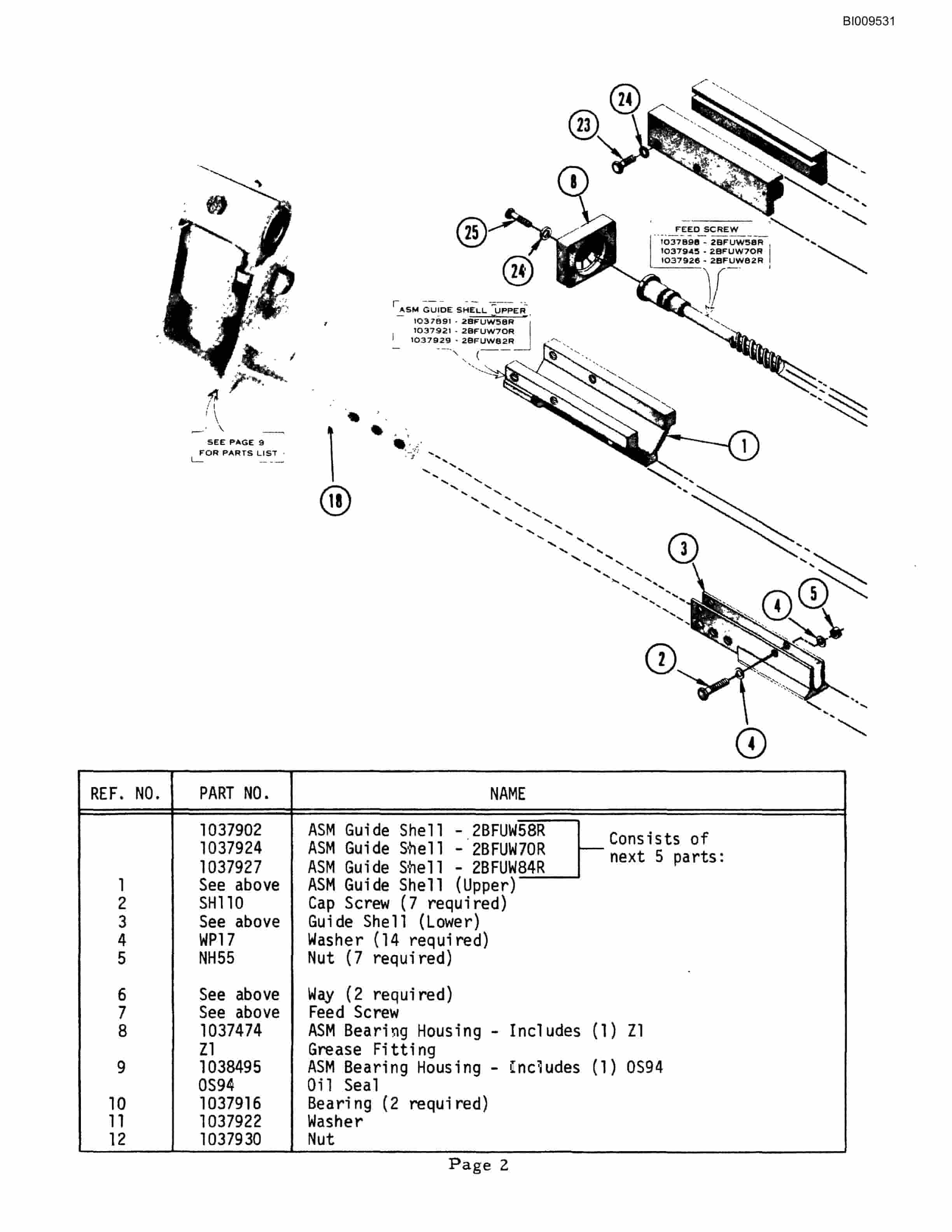 Bucyrus JB-650 Parts Catalog BI009531-5
