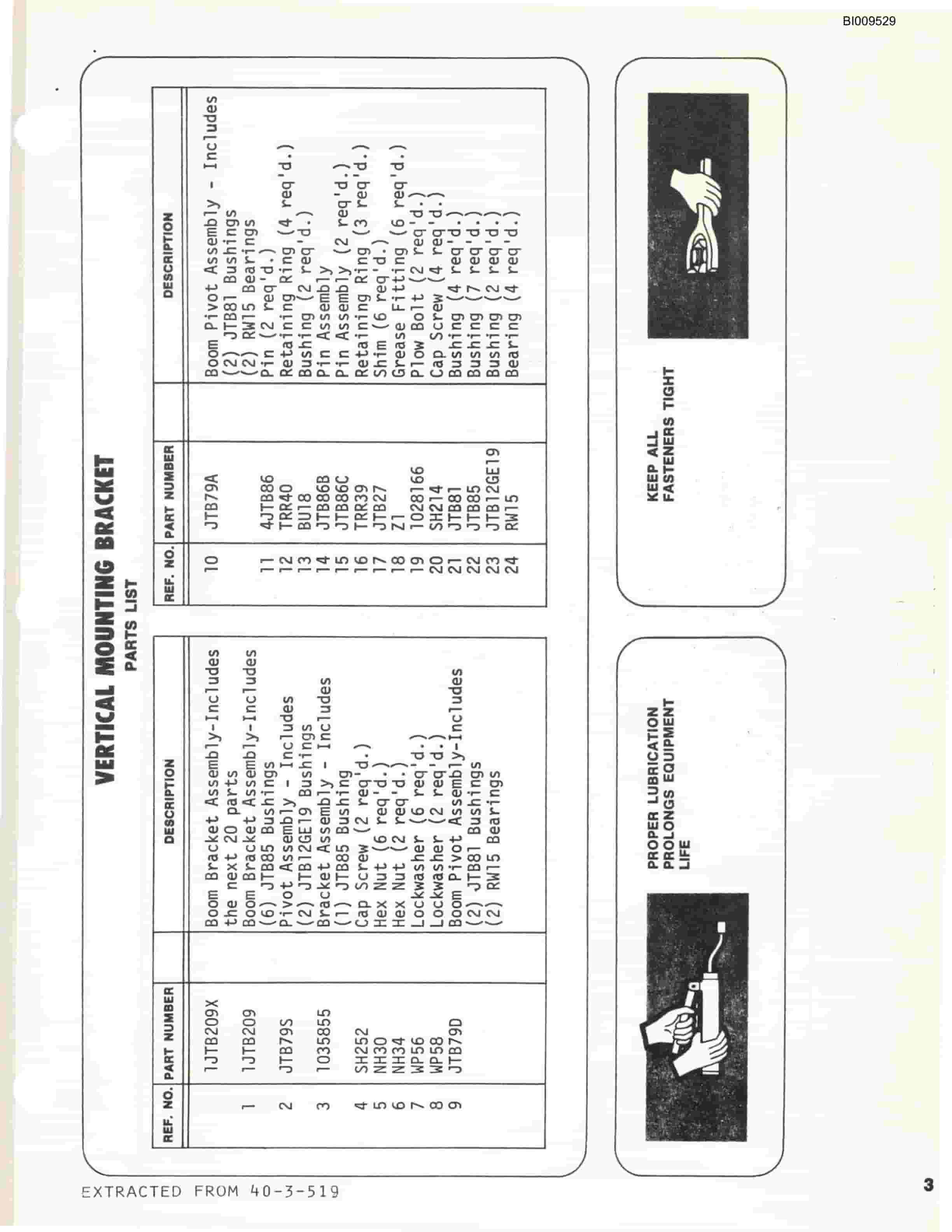 Bucyrus JB-651 Parts Catalog BI009529-4