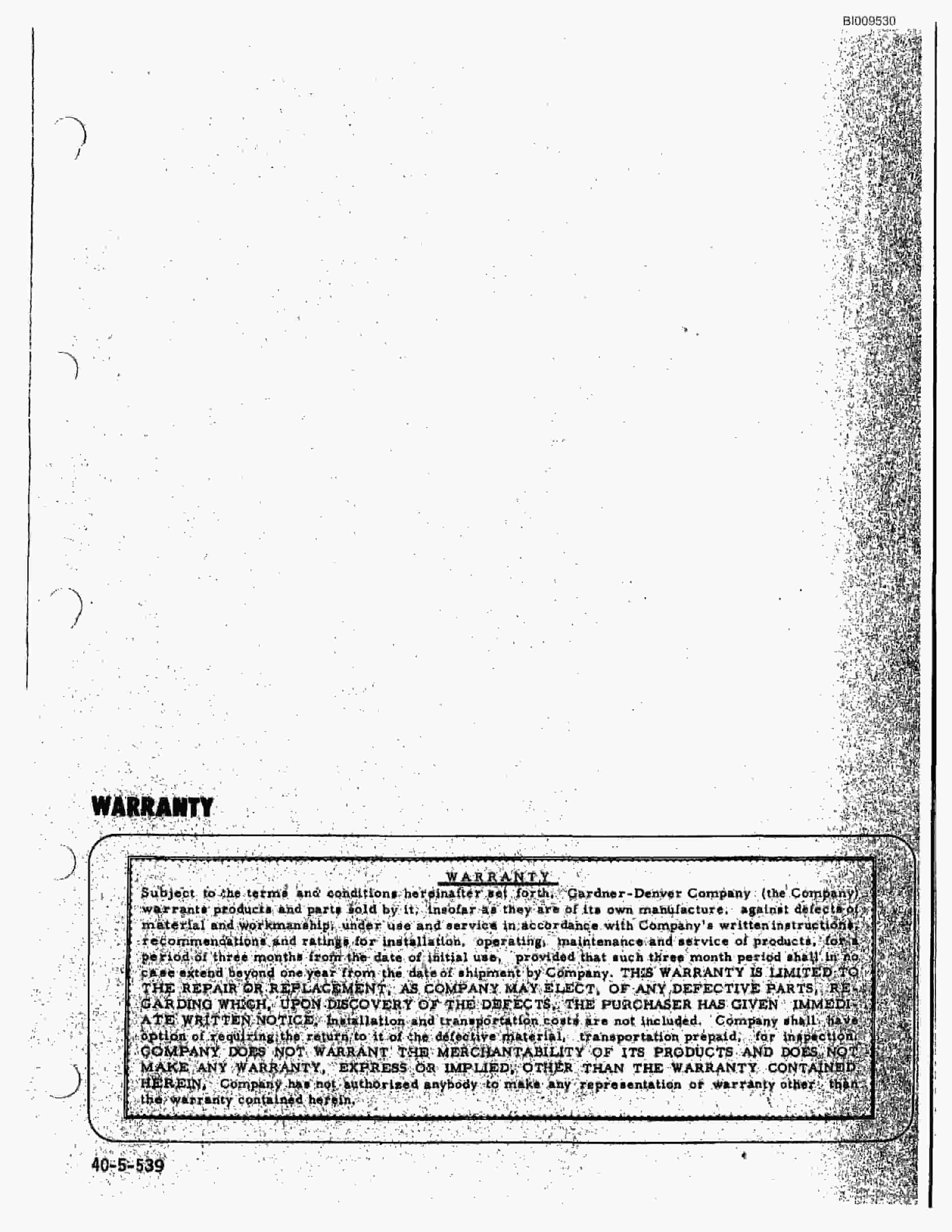 Bucyrus JB-653 Parts Catalog BI009530-4