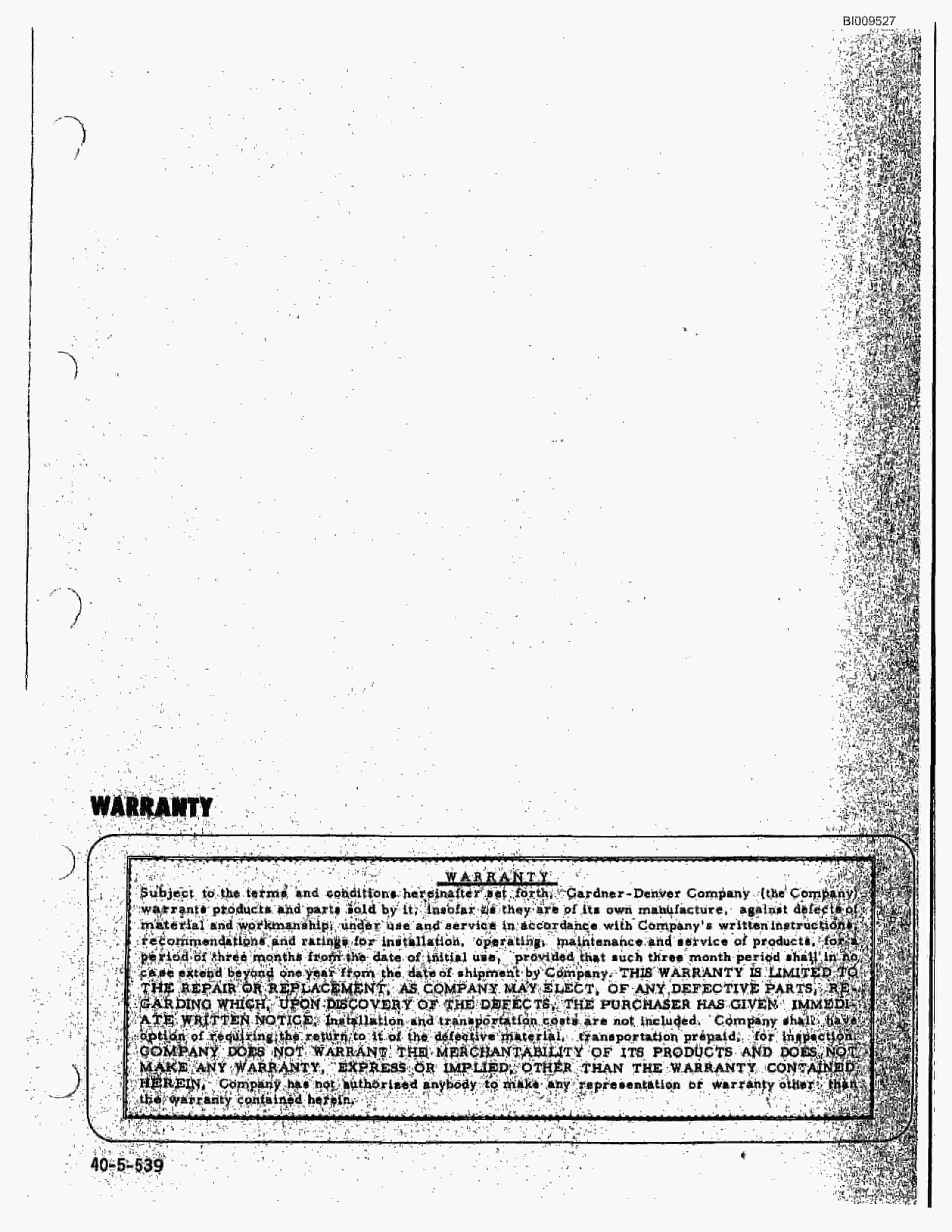 Bucyrus JB-655 Parts Catalog BI009527-5