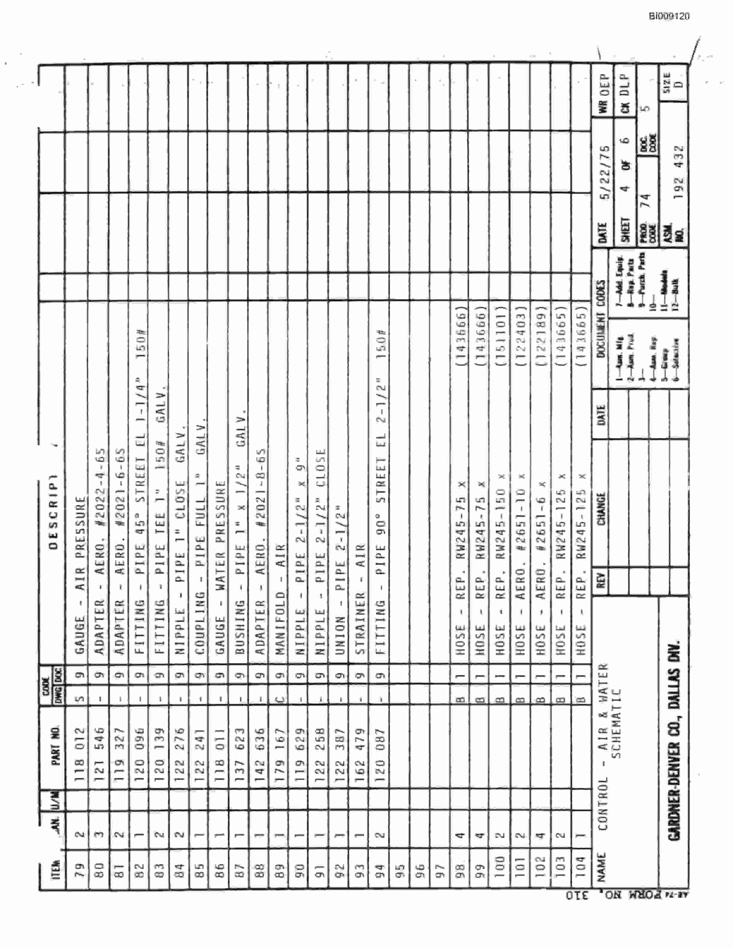 Bucyrus JB-674 Parts Catalog BI009120-3