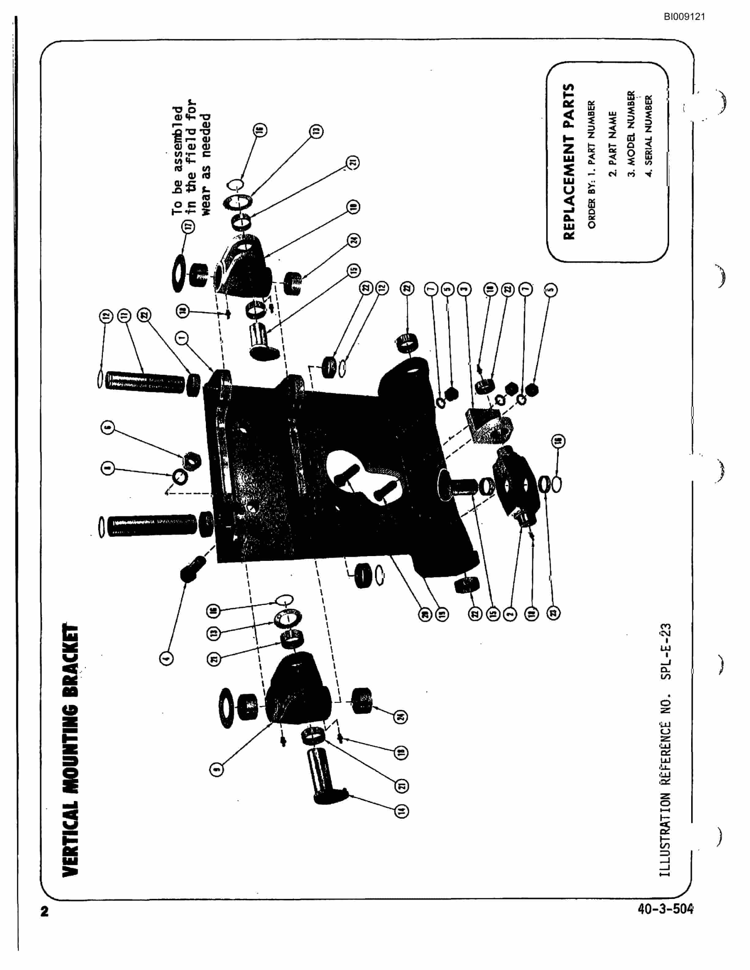 Bucyrus JB-678 Parts Catalog BI009121-5