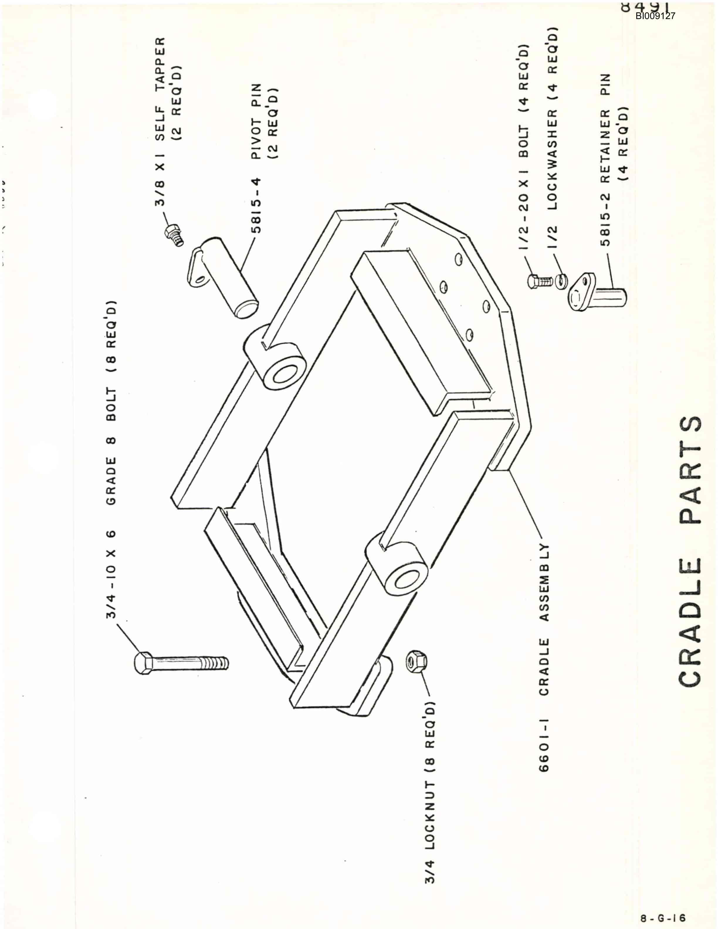 Bucyrus JB-692 Parts Catalog BI009127-3
