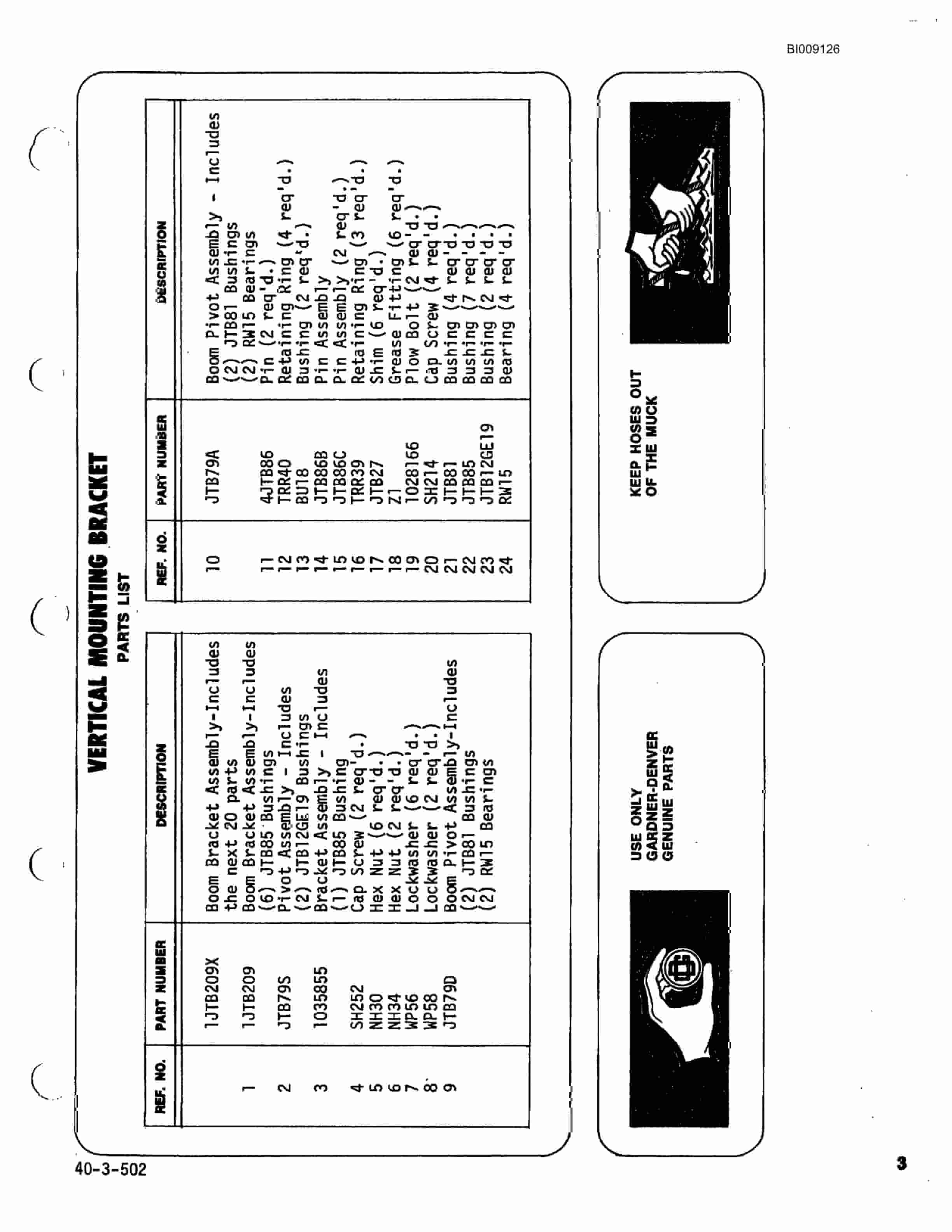 Bucyrus JB-693 Parts Catalog BI009126-5