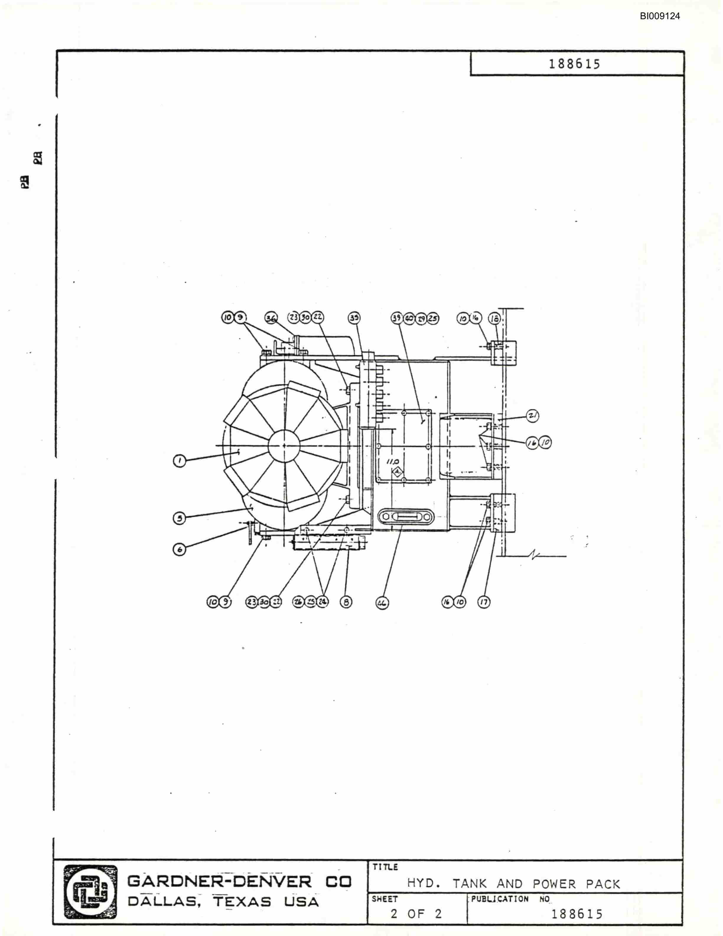 Bucyrus JB-694, JB-695 Parts Catalog BI009124-5