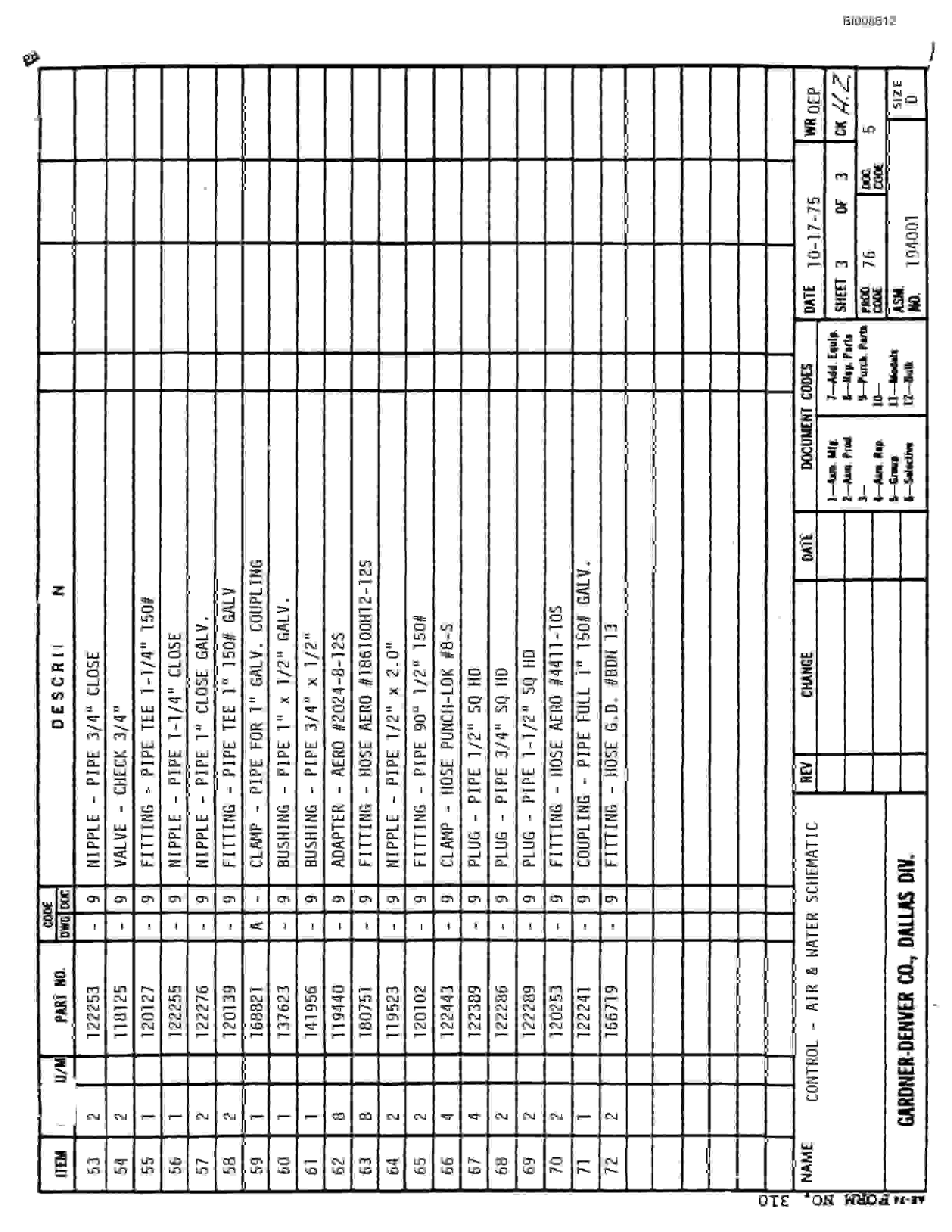Bucyrus JB-714 Parts Catalog BI008812-2