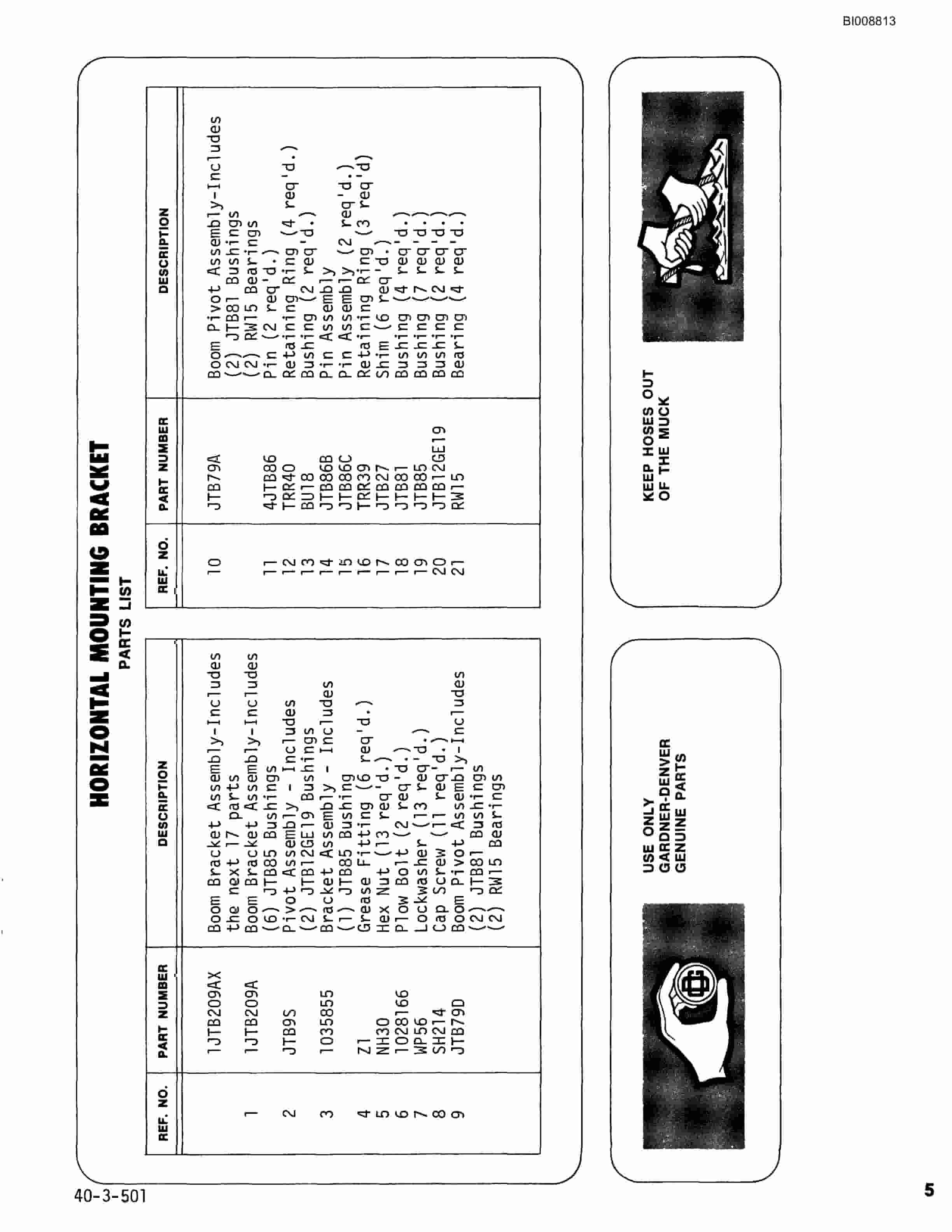 Bucyrus JB-715 Parts Catalog BI008813-4