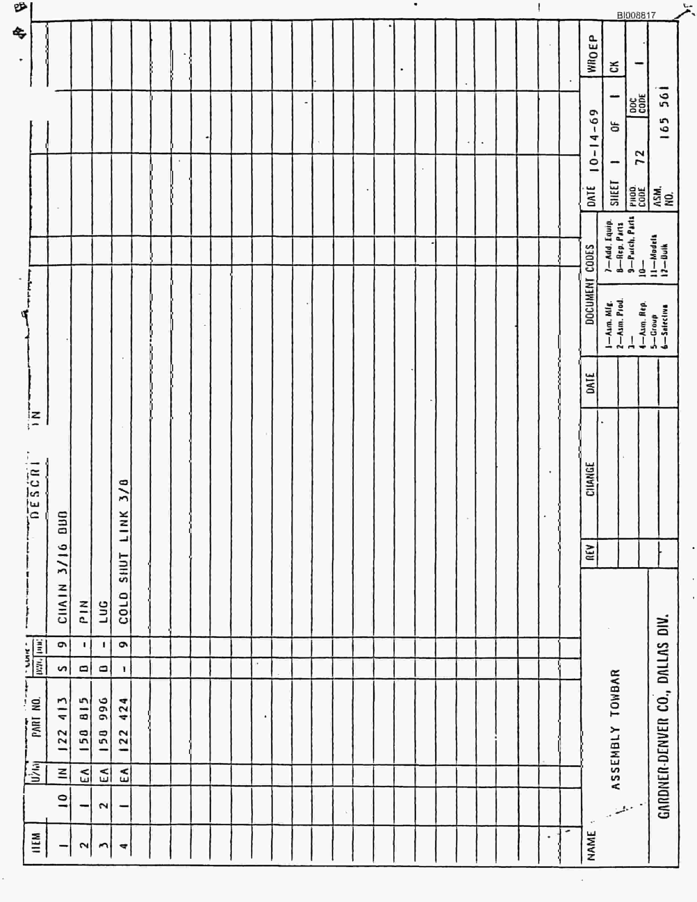 Bucyrus JB-718 Parts Catalog BI008817-4
