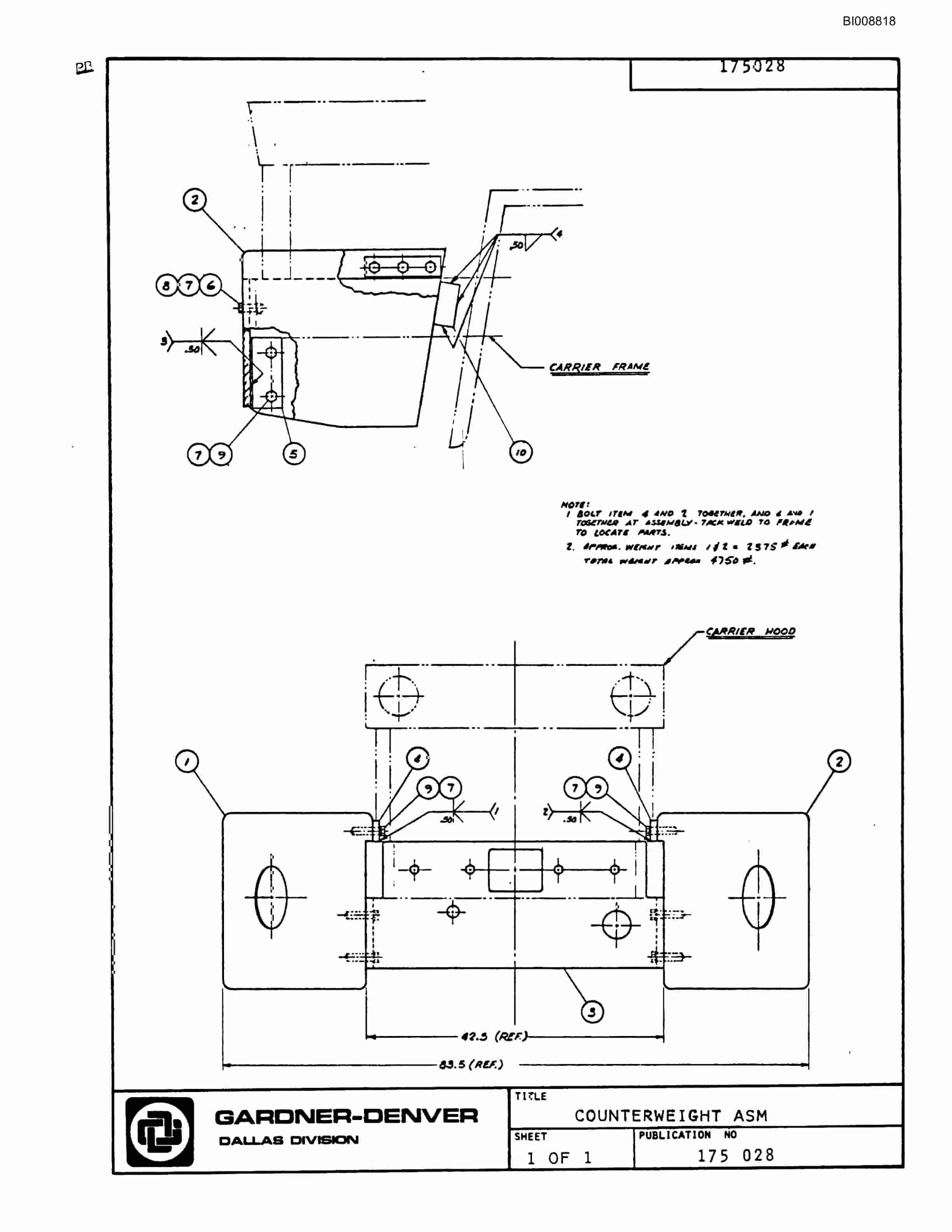 Bucyrus JB-722, JB-723, JB-724, JB-725 Parts Catalog BI008818-4