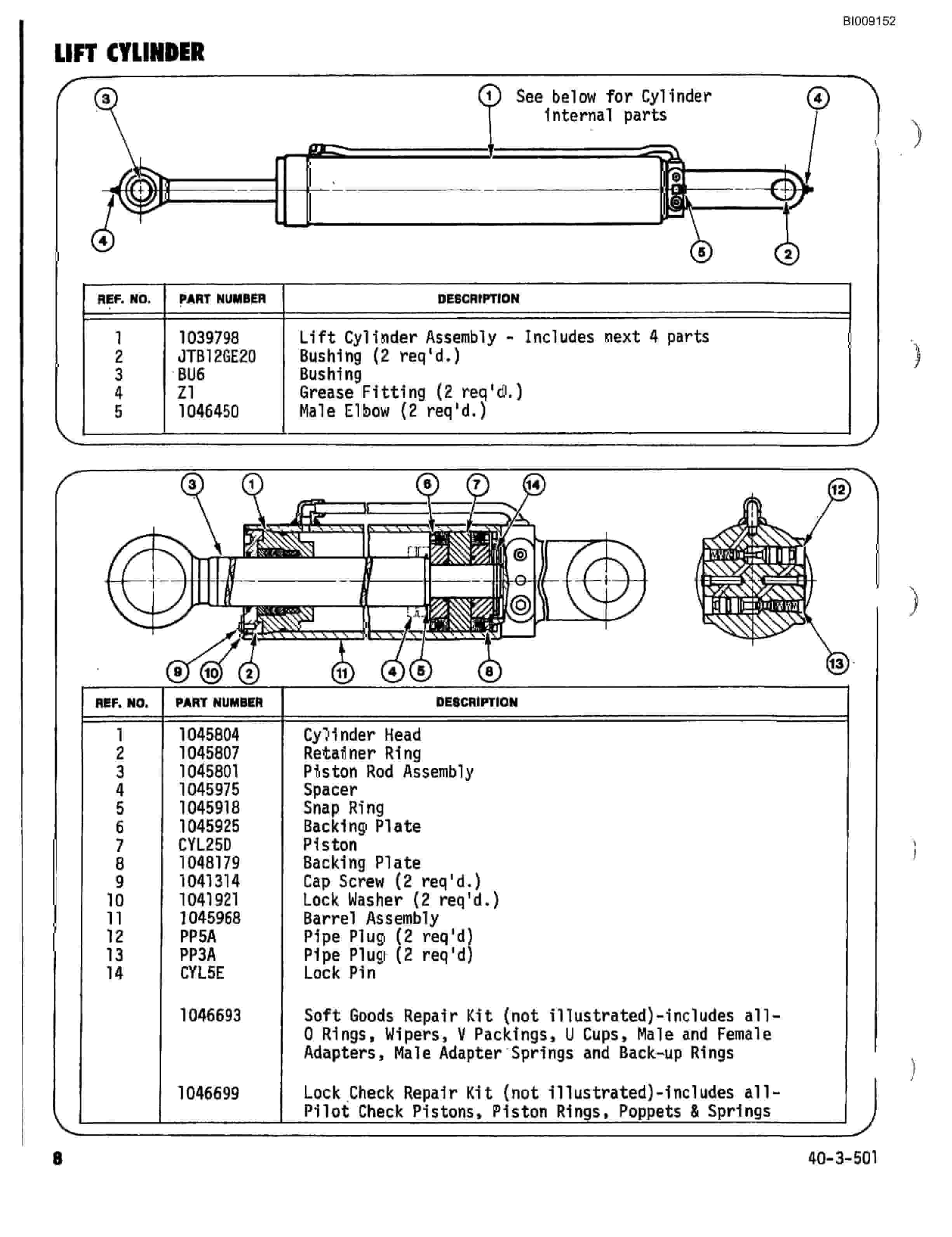 Bucyrus JB-737 Parts Catalog BI009152-2