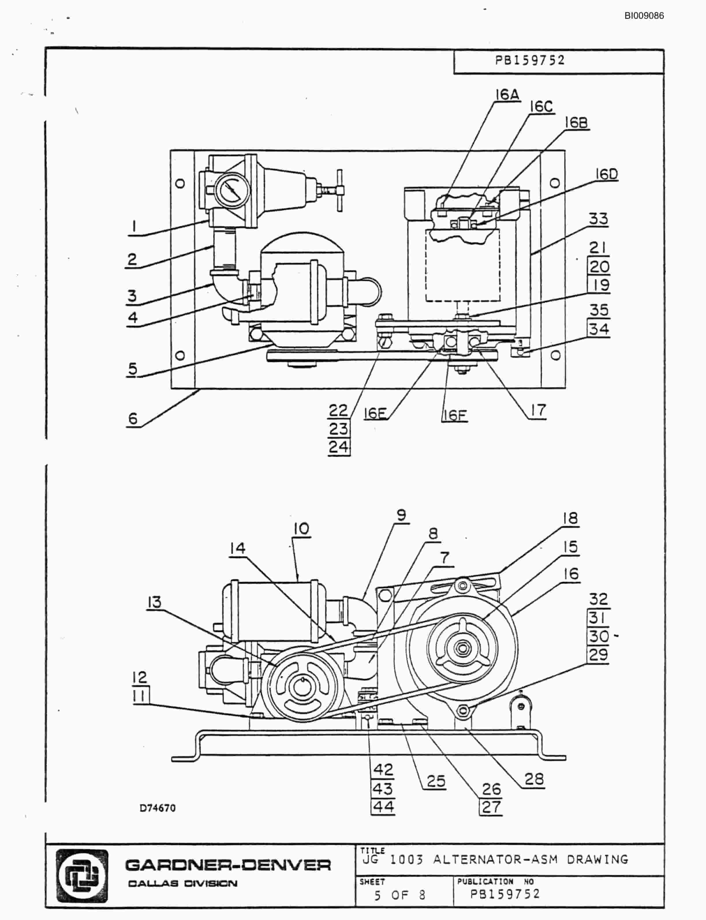 Bucyrus JB-739 Parts Catalog BI009086-3