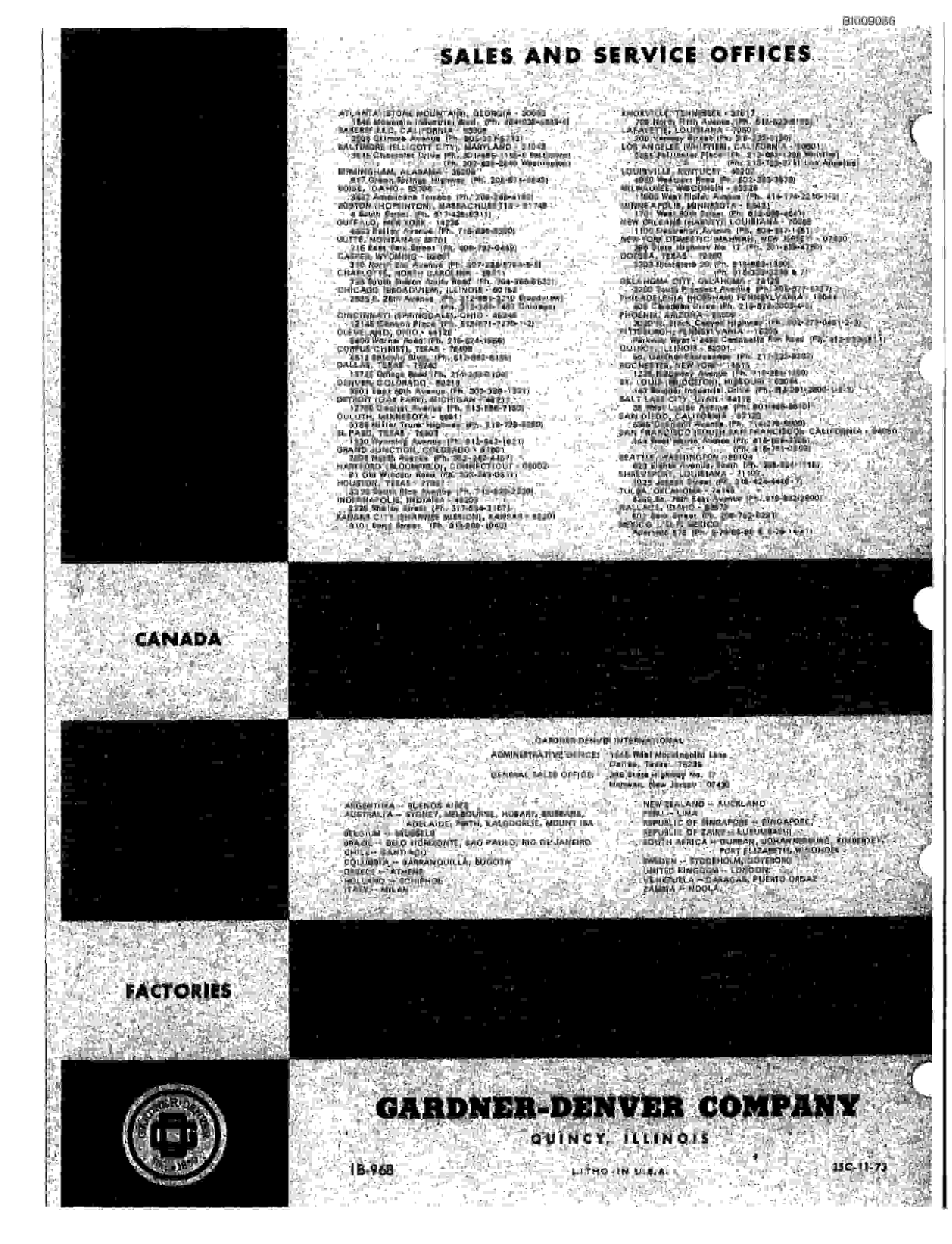 Bucyrus JB-739 Parts Catalog BI009086-5