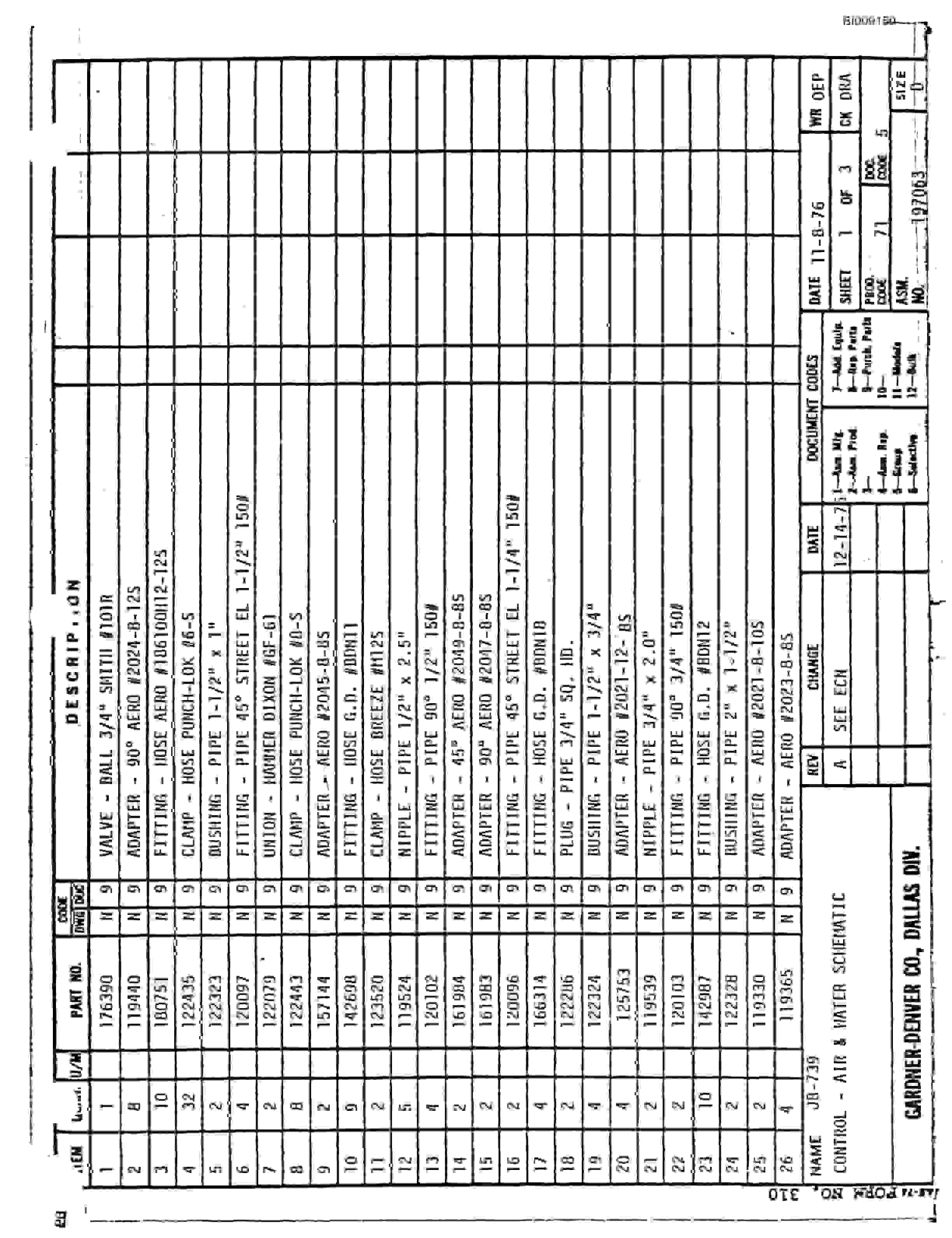 Bucyrus JB-739 Parts Catalog BI009150-5