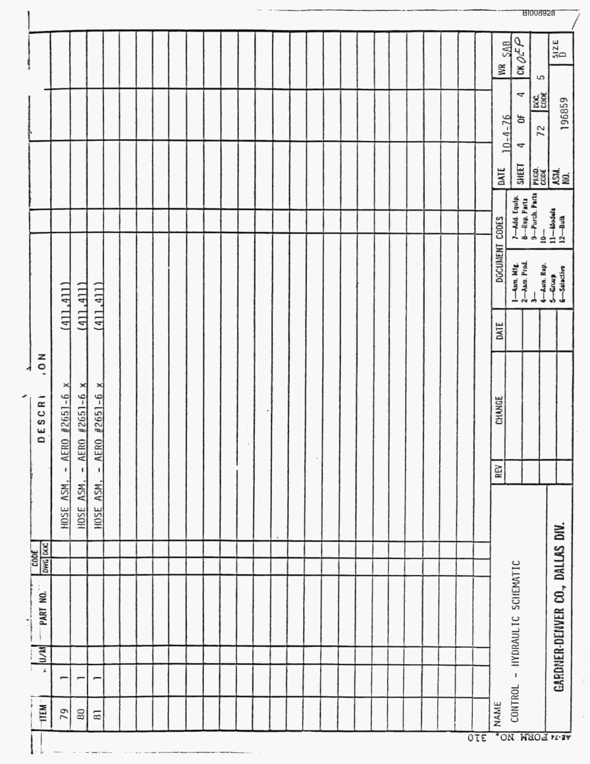 Bucyrus JB-740 Parts Catalog BI008928-2