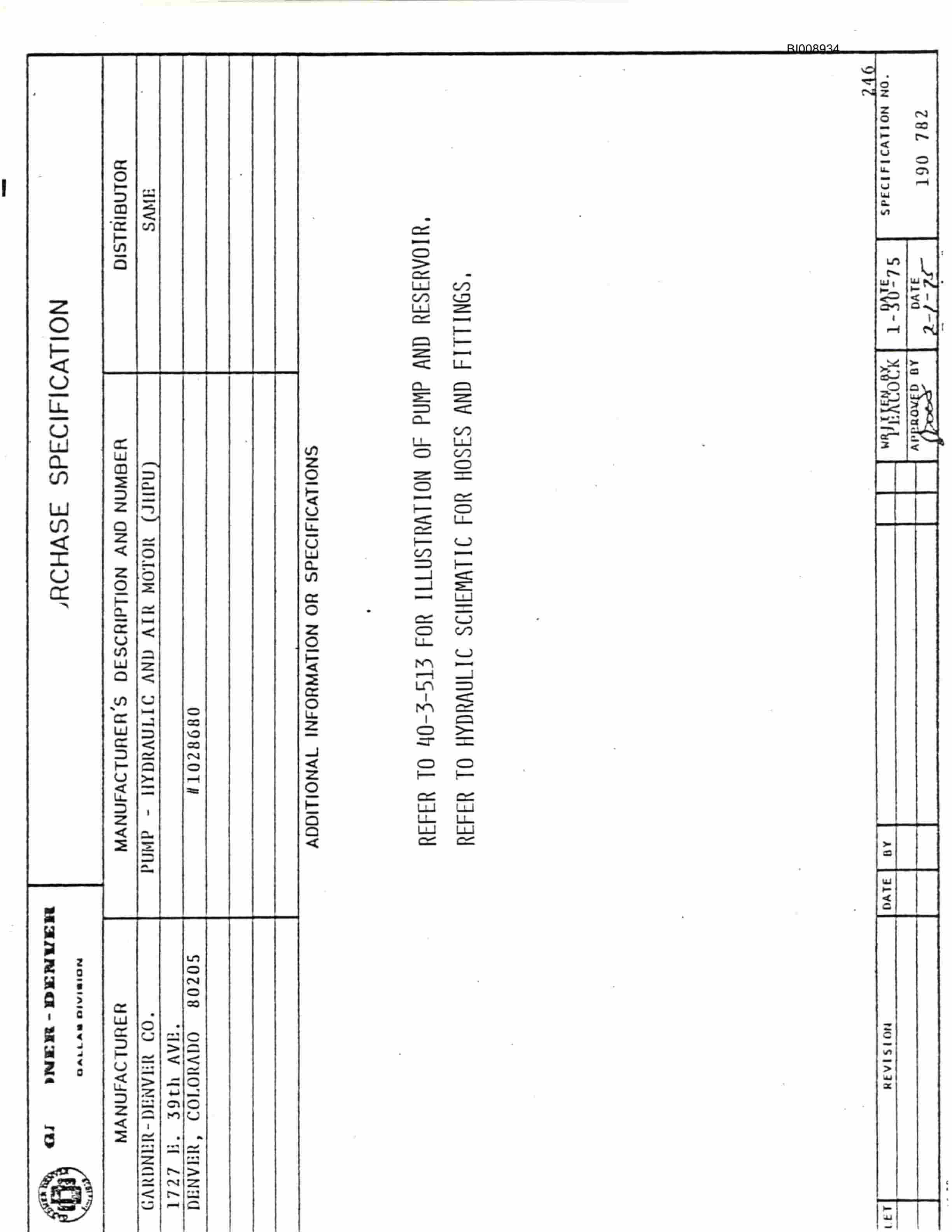 Bucyrus JB-747 Parts Catalog BI008934-4