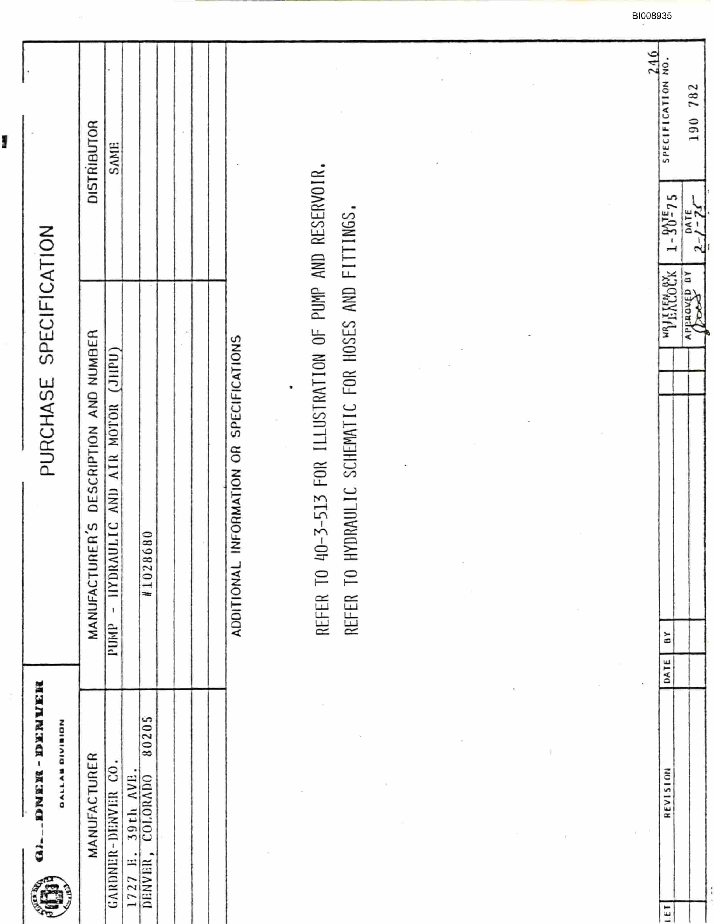 Bucyrus JB-747 Parts Catalog BI008935-4