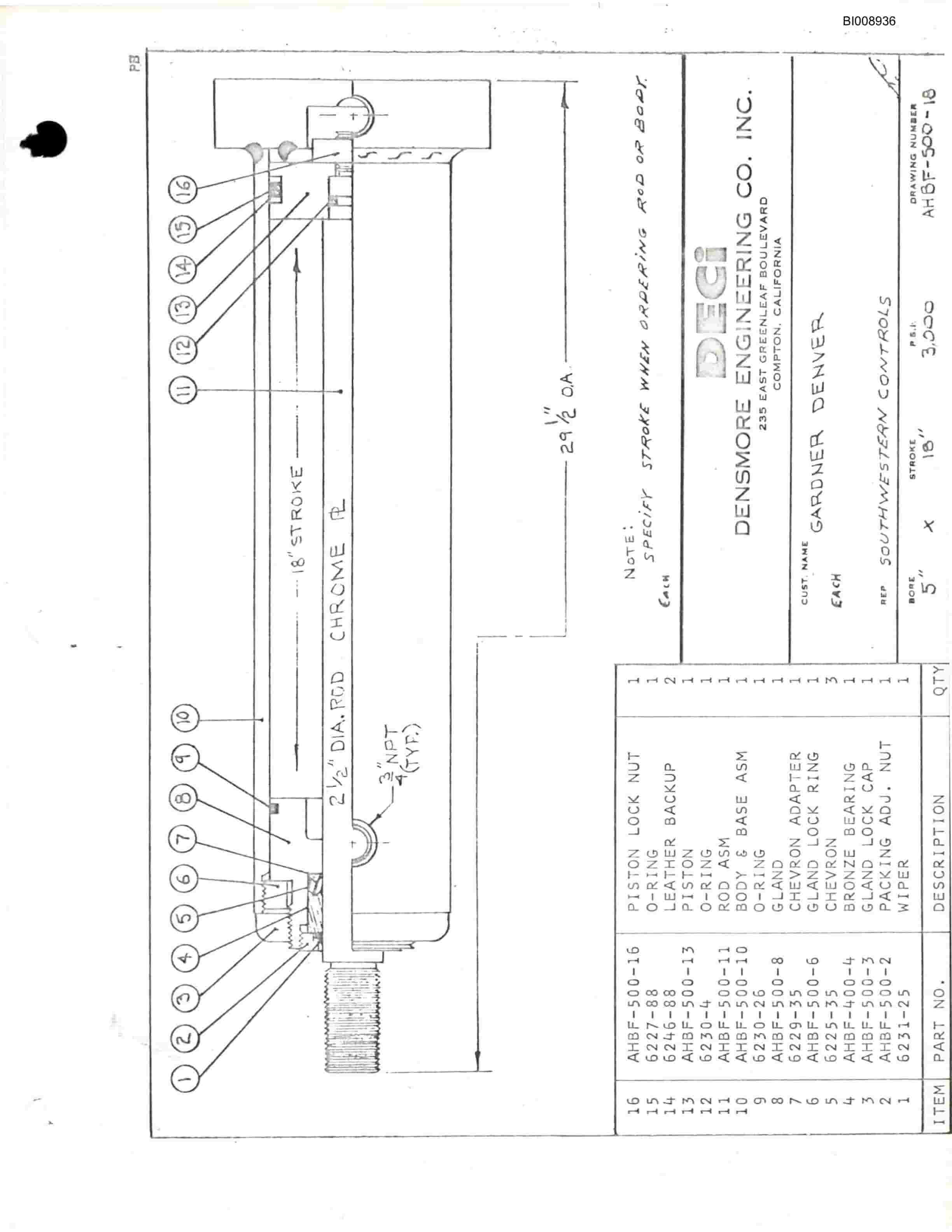 Bucyrus JB-748 Parts Catalog BI008936-5