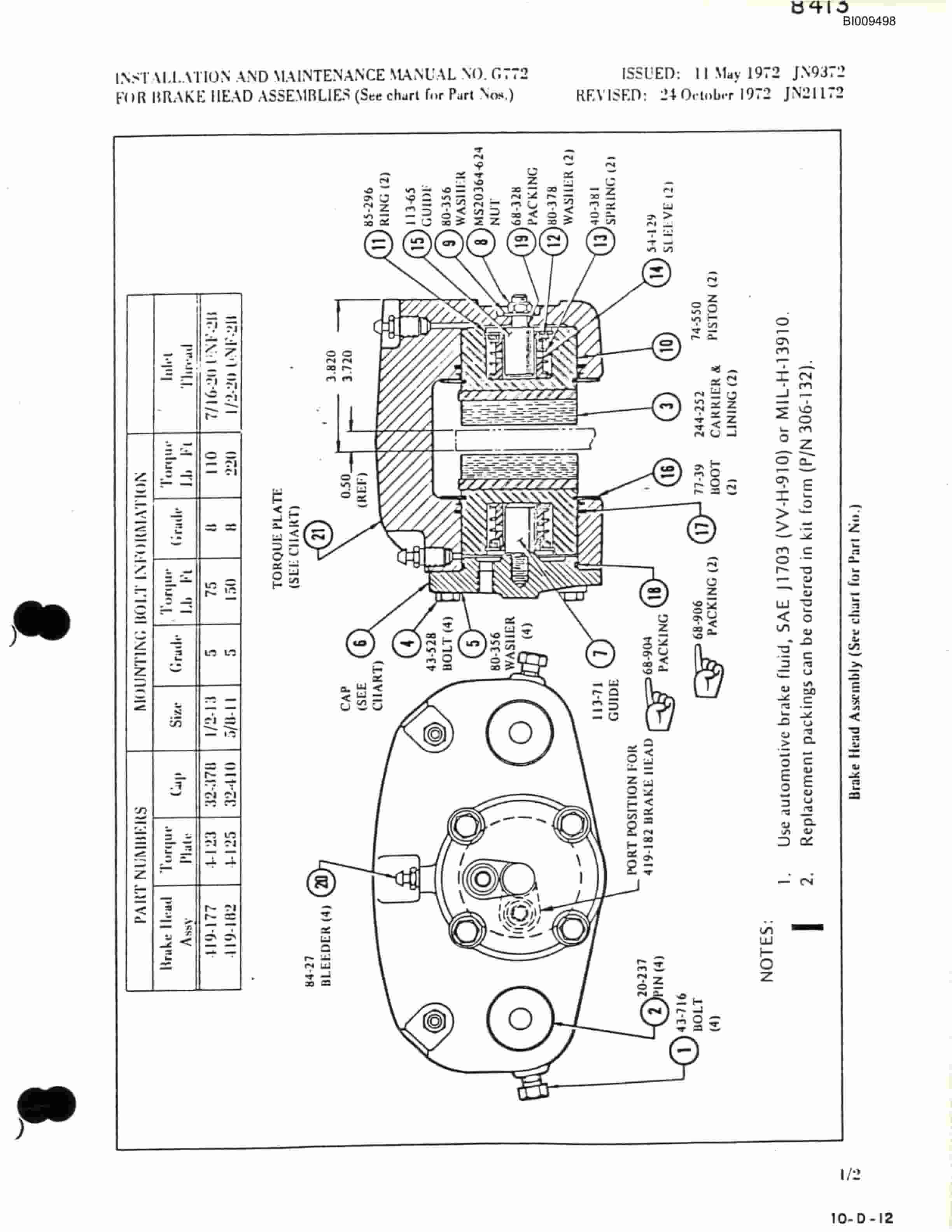 Bucyrus JB-750 Parts Catalog BI009498-4