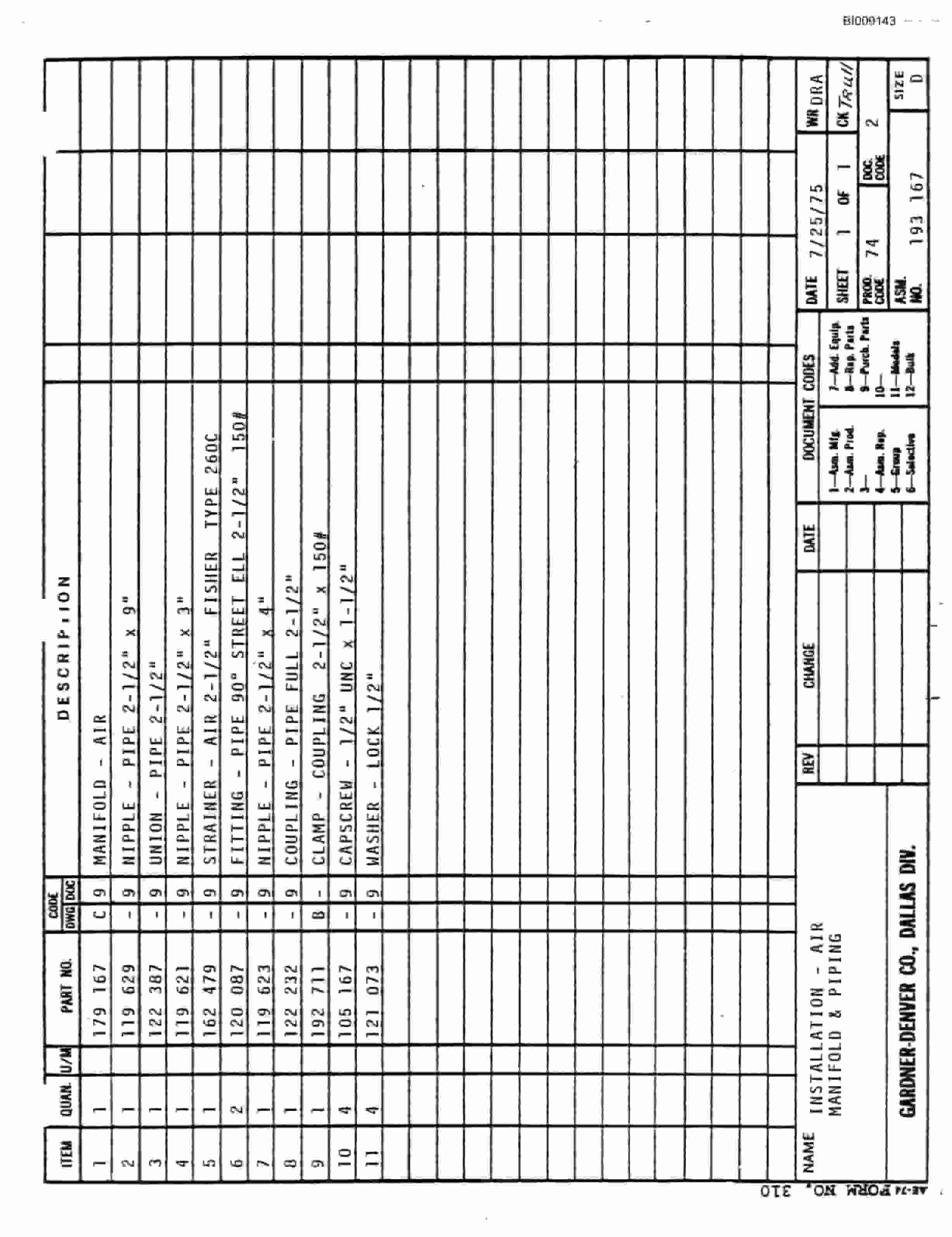 Bucyrus JB-751 Parts Catalog BI009143-4