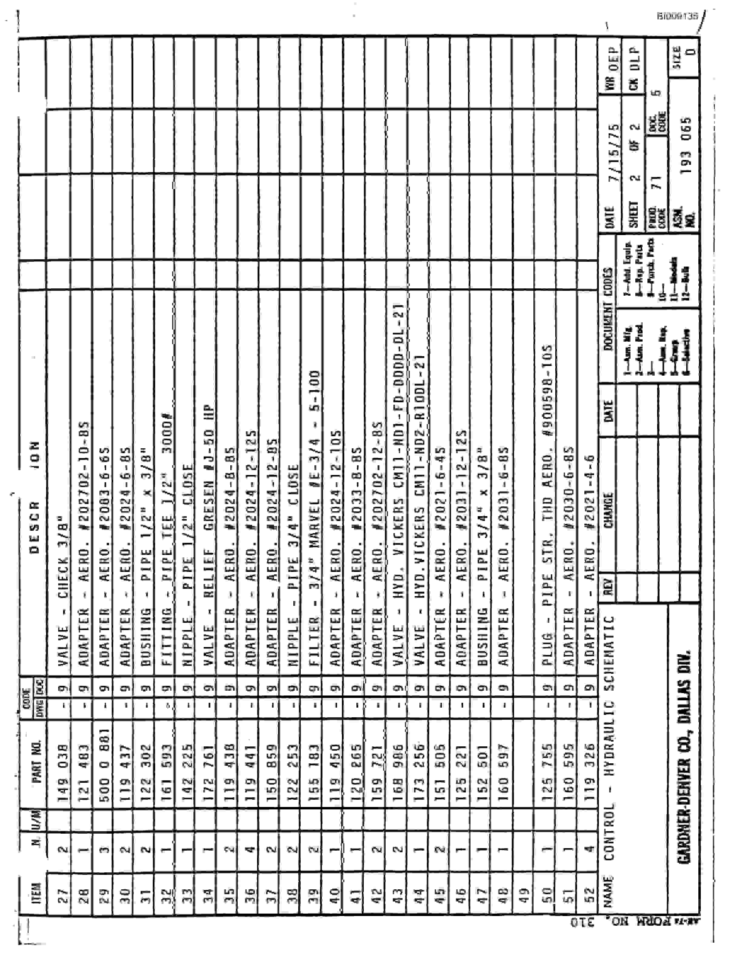 Bucyrus JB-756 Parts Catalog BI009135-3