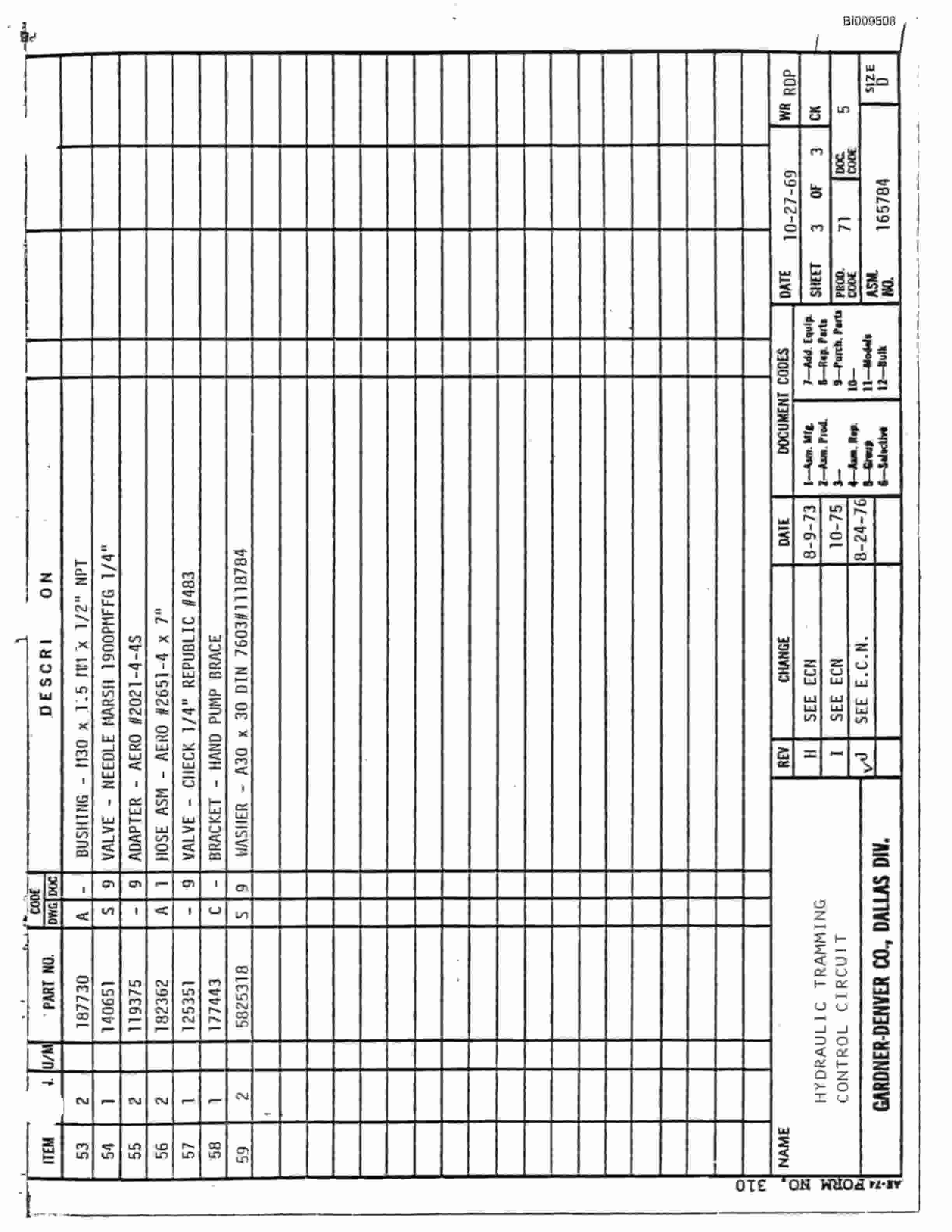 Bucyrus JB-761, JB-762 Parts Catalog BI009508-5