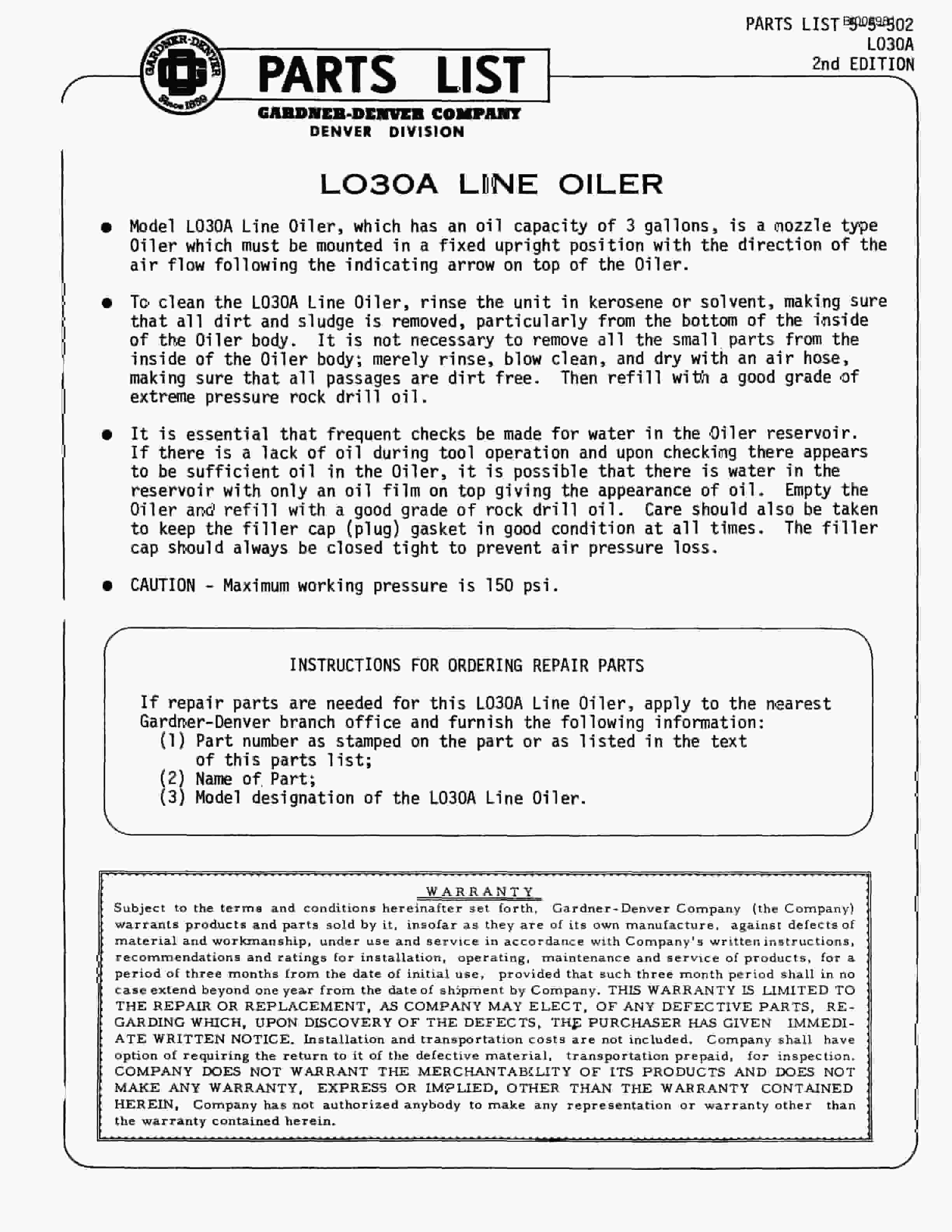 Bucyrus JB-774 Parts Catalog BI008981-5