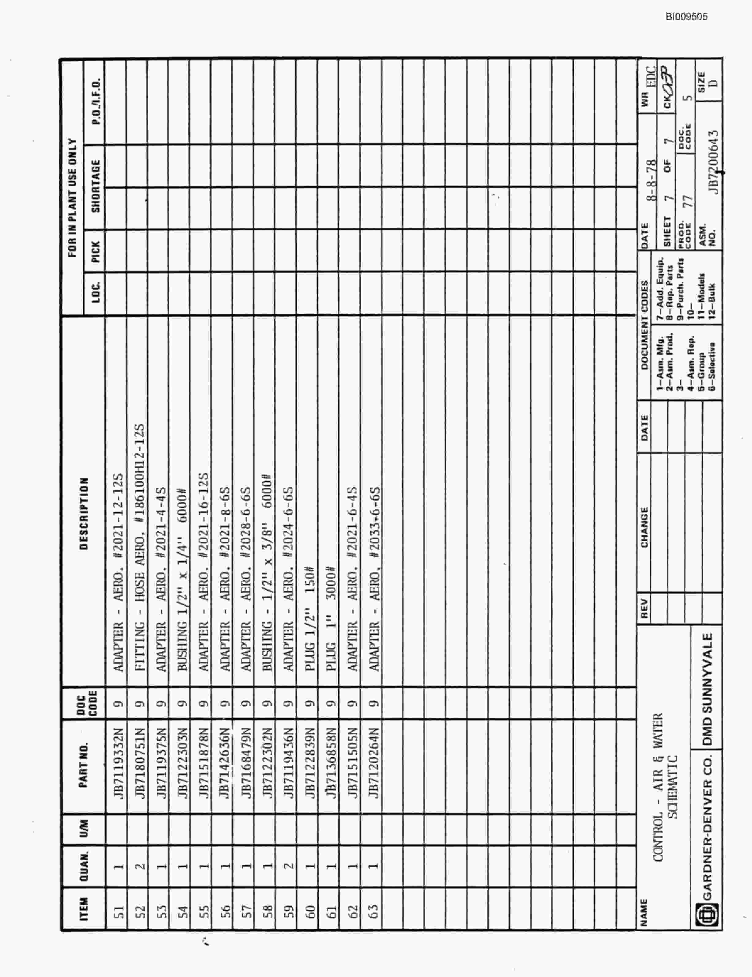 Bucyrus JB-779 Parts Catalog BI009505-5